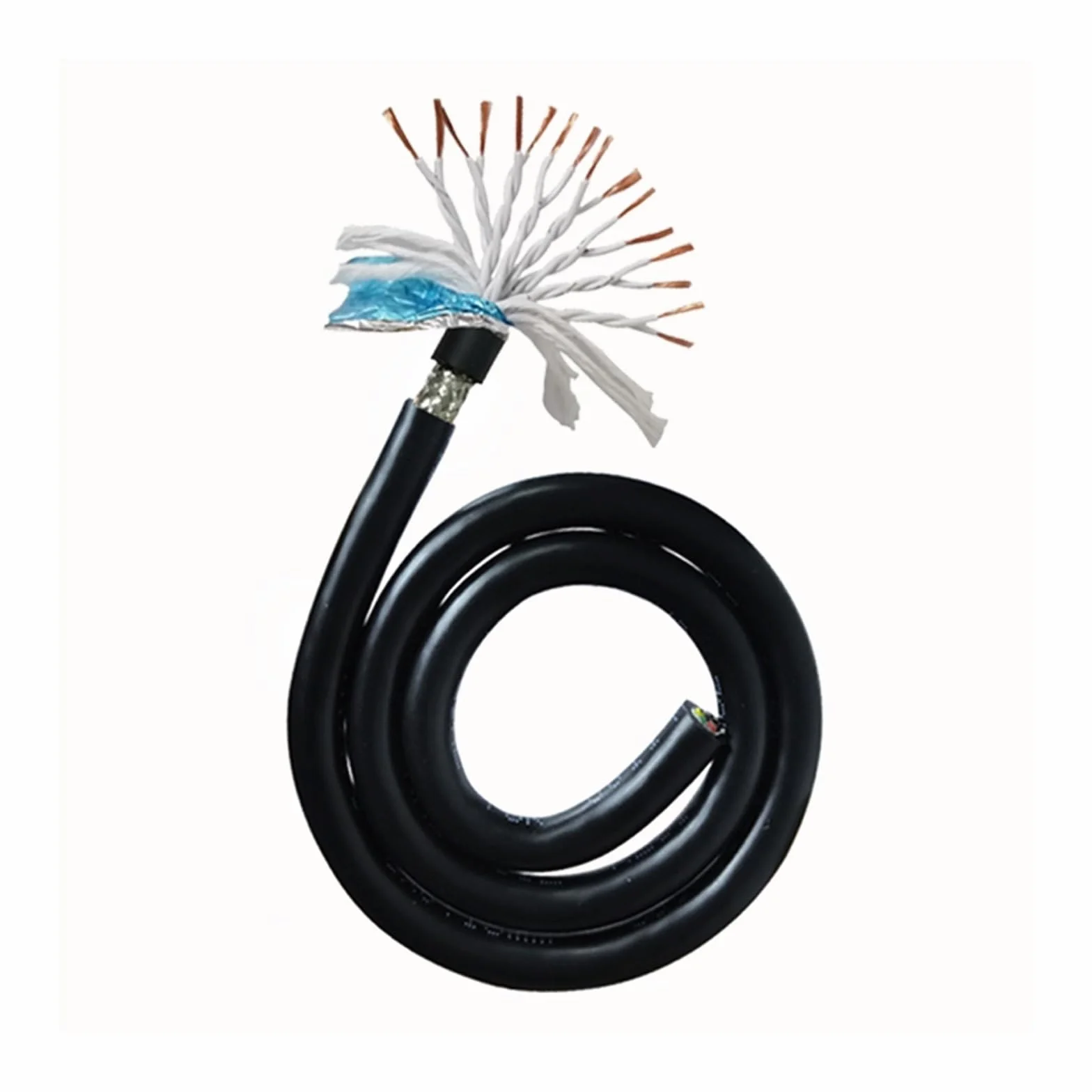 TRVVPS Twisted Pair STP kabel ekranowany | 2 do 20 rdzeni 17-26AWG izolowany przewód sterujący sygnałem kodera CNC (2 metry, 20CORES_17AWG 1MM2)