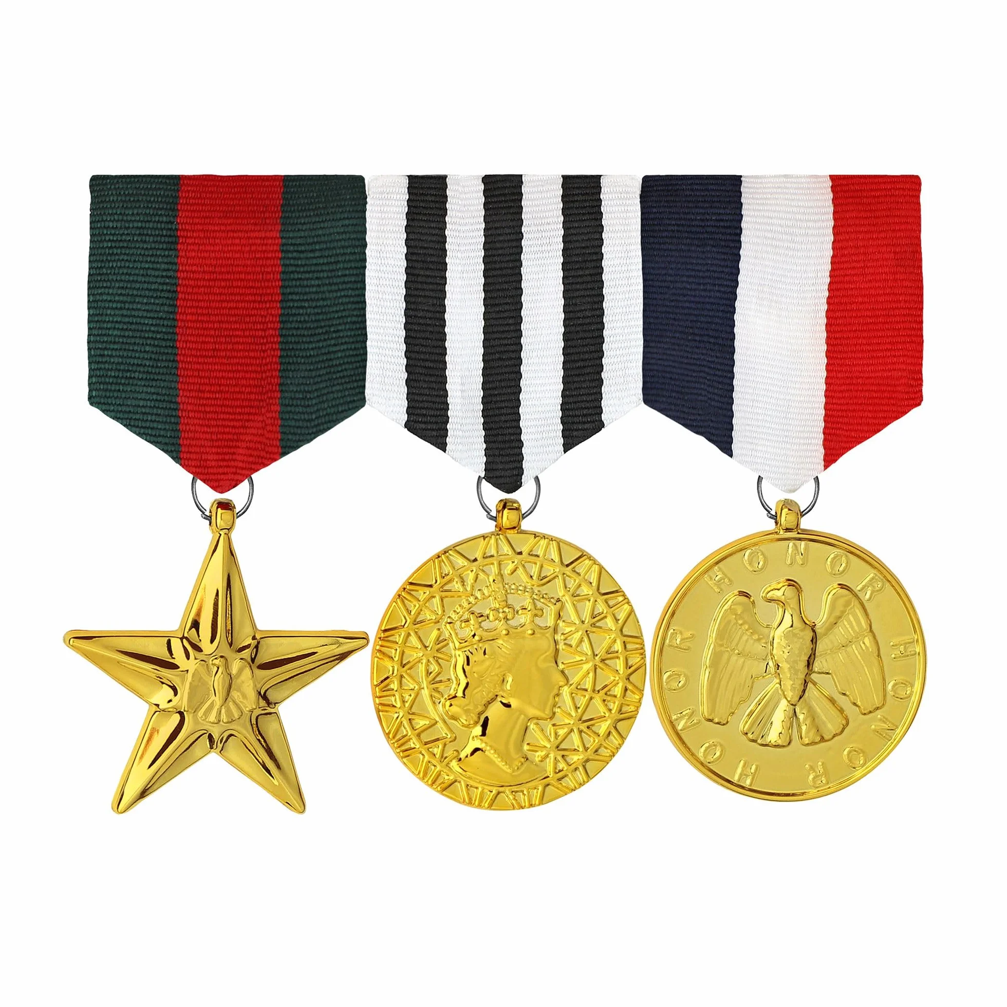 Widmann 21035 3-częściowy zestaw medalików honorowych, uniseks – dla dorosłych, złoty,