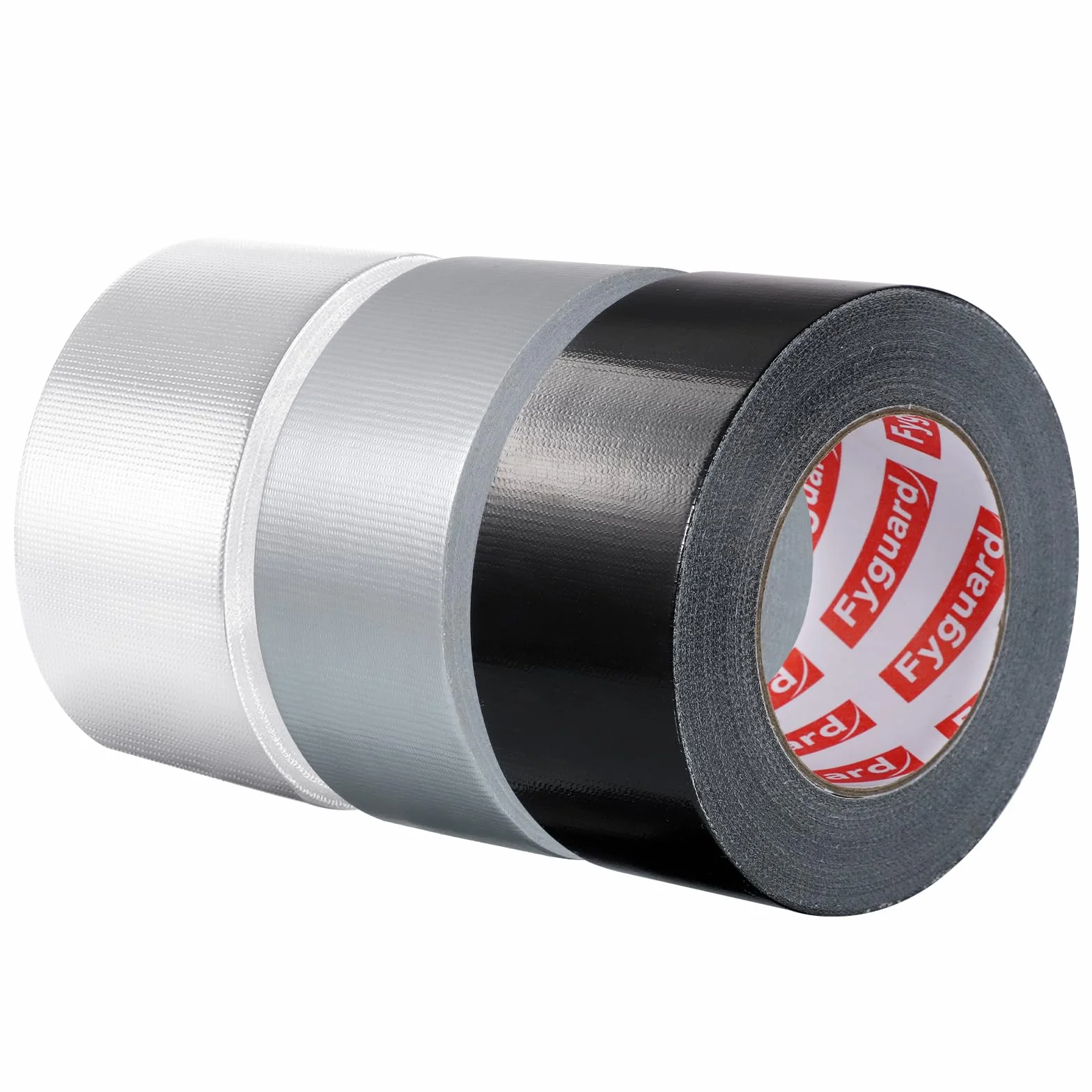 3 rolki taśmy pancernej, 48 mm x 18 m, wodoszczelna taśma naprawcza 210μ, taśma z tkaniny, czarna taśma klejąca do użytku wewnątrz i na zewnątrz, do domu, ogrodu, na plac budowy