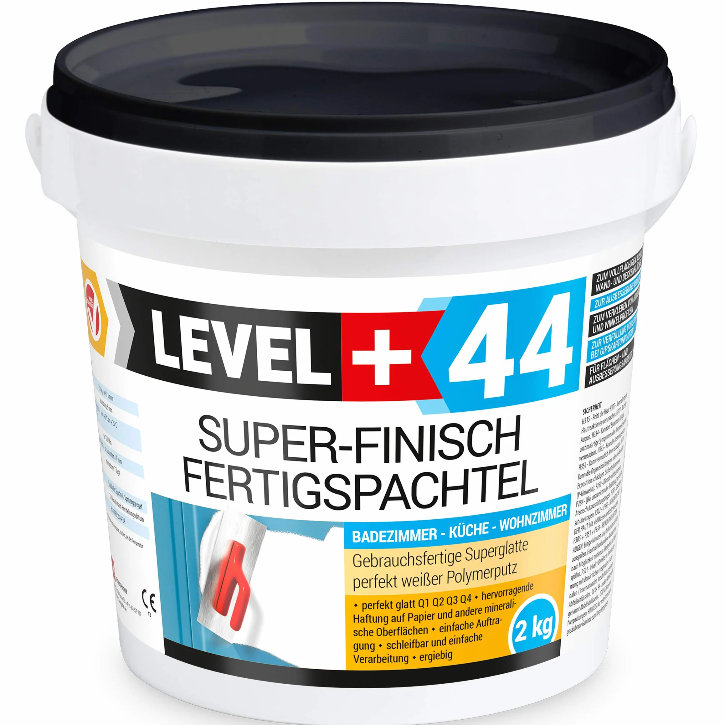 Gładź Tynkowa 2 kg Gładź Szpachlowa Q4 Gotowa Super Finish Level+44