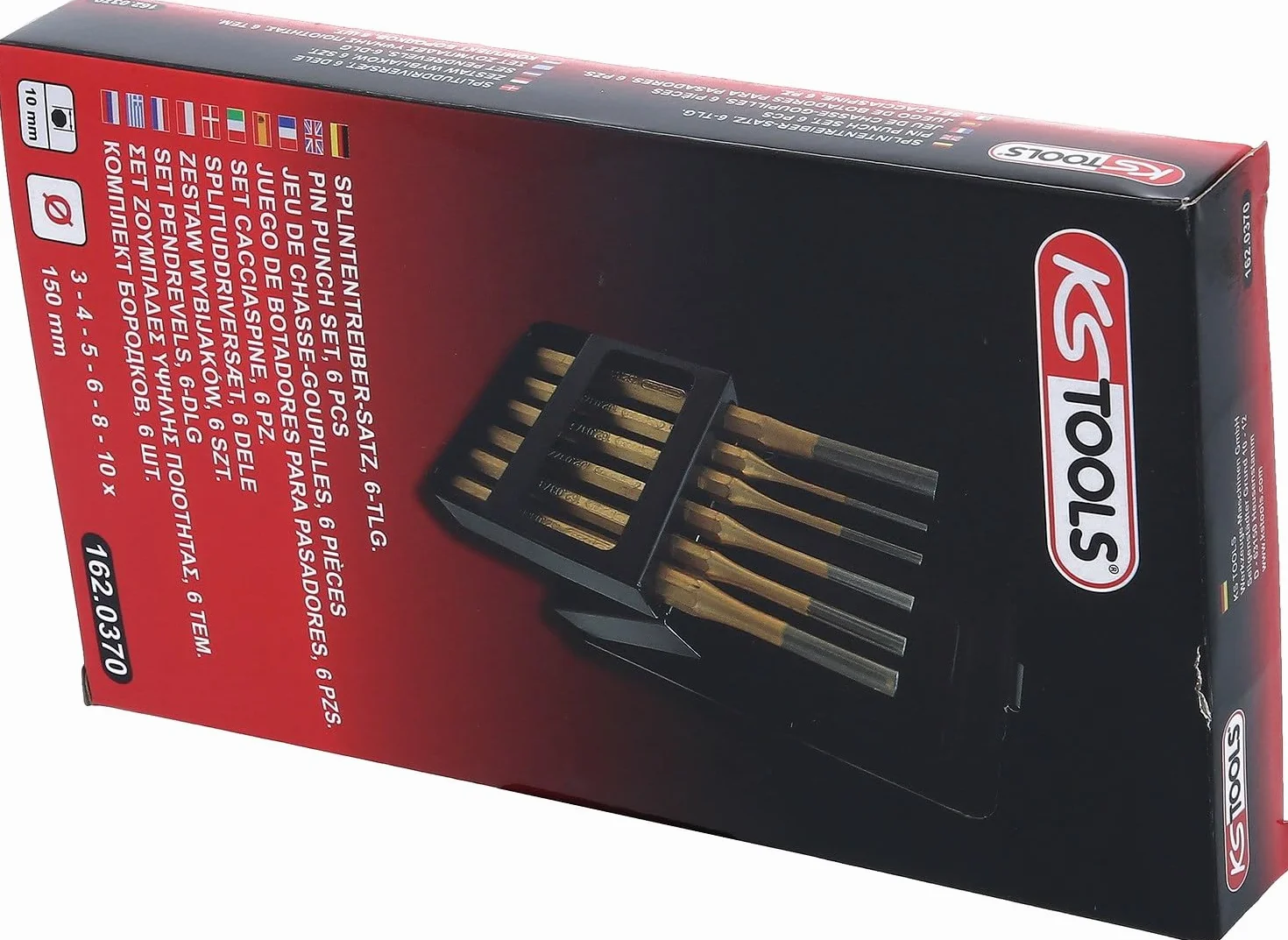 KS Tools 162.0370 Zestaw wybijaków, 6-szt