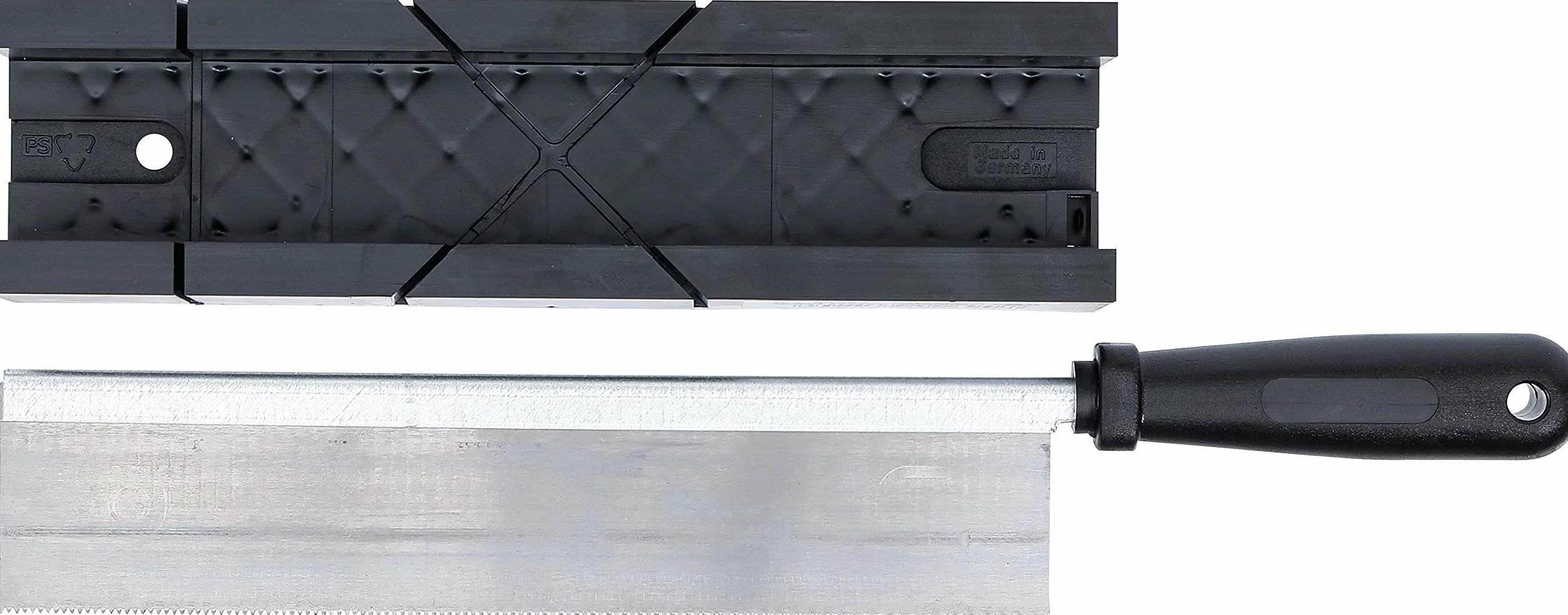 BGS Diy 50850 | Skrzynka uciosowa z tworzywa | 245 x 65 x 48 mm | z piłą precyzyjną