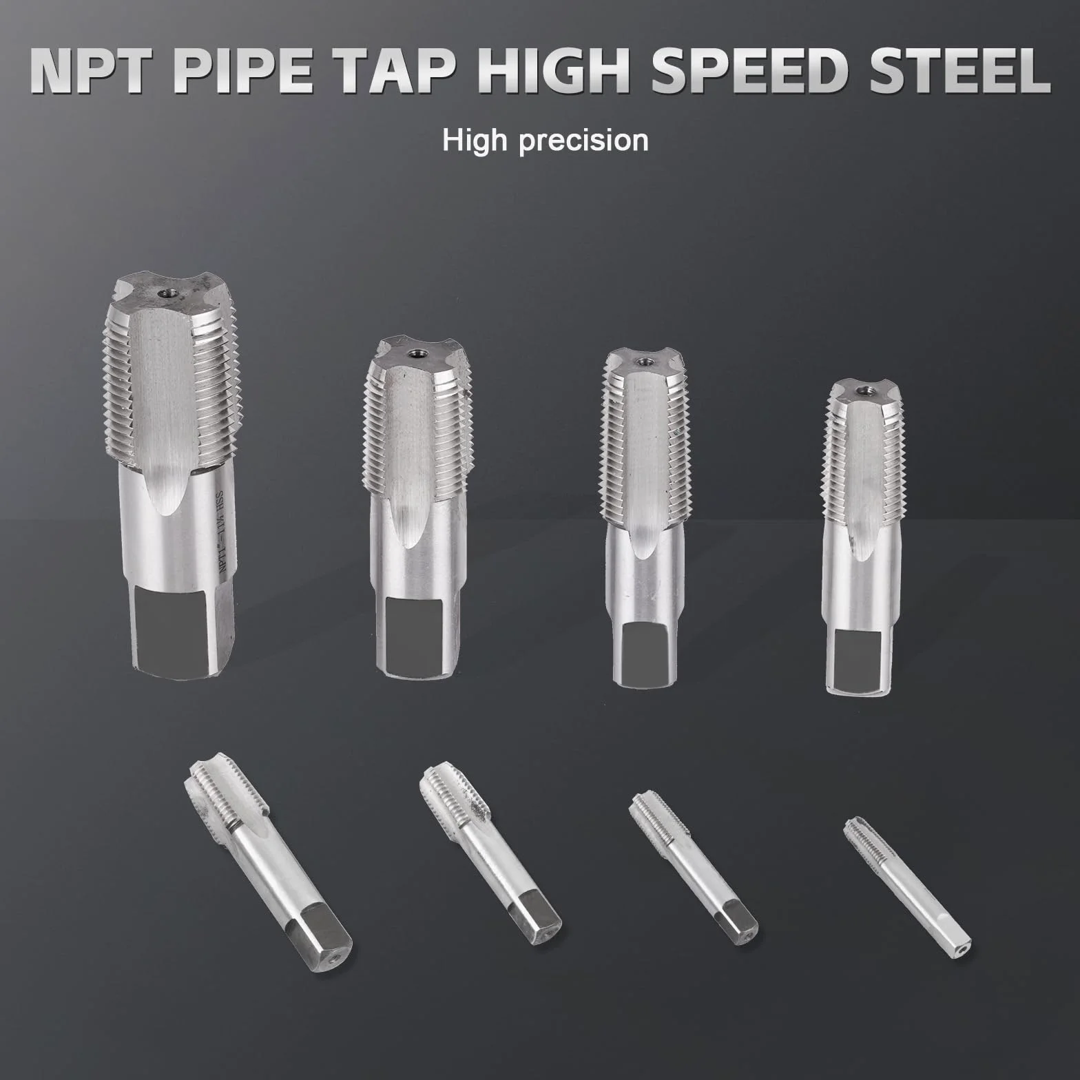Zestaw gwintowników i narzynek do rur NPT, zestaw narzynek sześciokątnych 1/16", 1/8", 1/4", 3/8", 1/2", 3/4" i 1", 15 szt. gwintowników i narzynek ze stali szybkotnącej z walizką do przechowywania