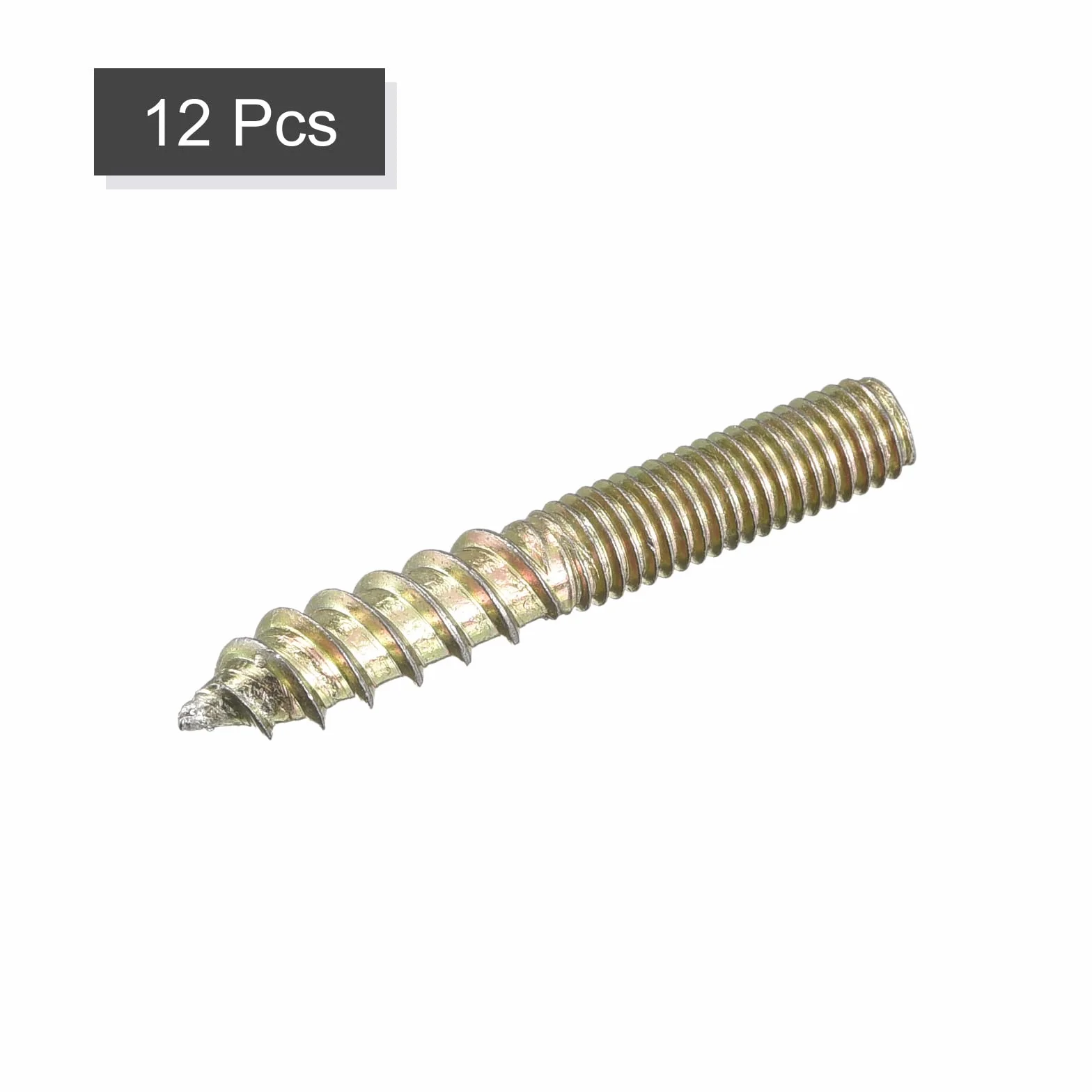 sourcing map 12 szt. śrub trzpieniowych M5 x 35 mm dwustronnych śrub kołkowych do montażu na drewnie