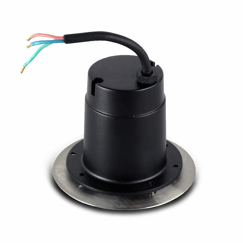 Kwazar Luminaire - Oprawa Najazdowa - Lampa Zewnętrzna Wpuszczana Okrągła GU10 max. 35W, IP67, Odporna na Obciążenie do 3,5 t - z Puszką Montażową - do Oświetlenia Tarasu, Ogrodu i Ścieżek - FOLIO