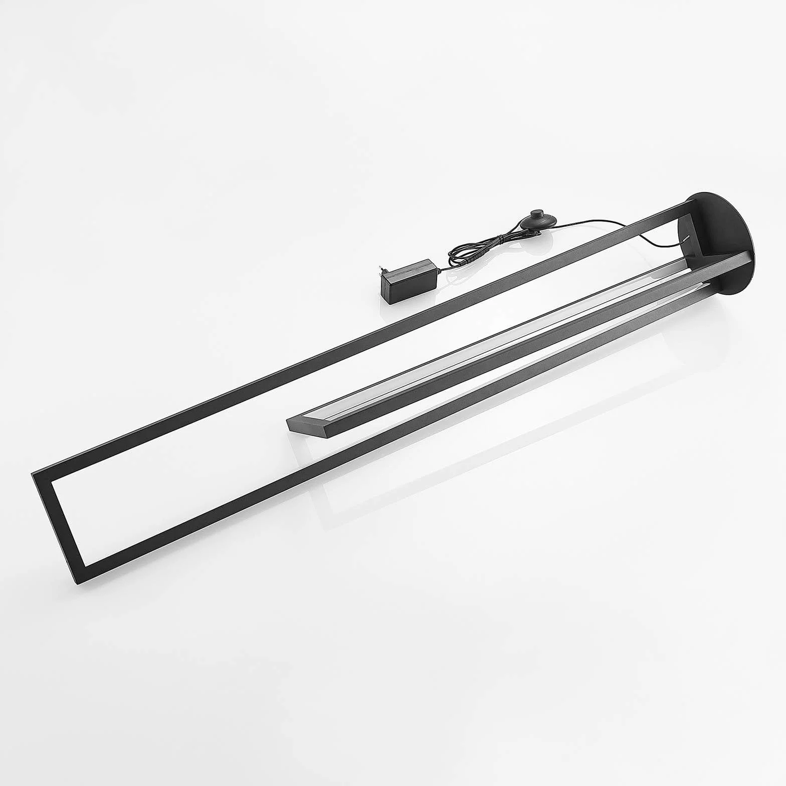 Lucande lampa podłogowa LED 2 -punktowa 'Hylda' z możliwością ściemniania, styl nowoczesny, m. in. do salonu, jadalni, kolor czarny, aluminium