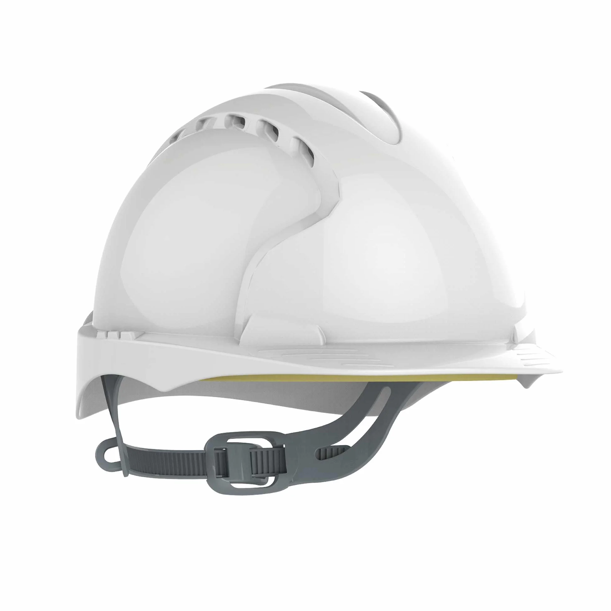JSP Wentylowany kask EVO2 Mid Peak Wht z mechanizmem zapadkowym