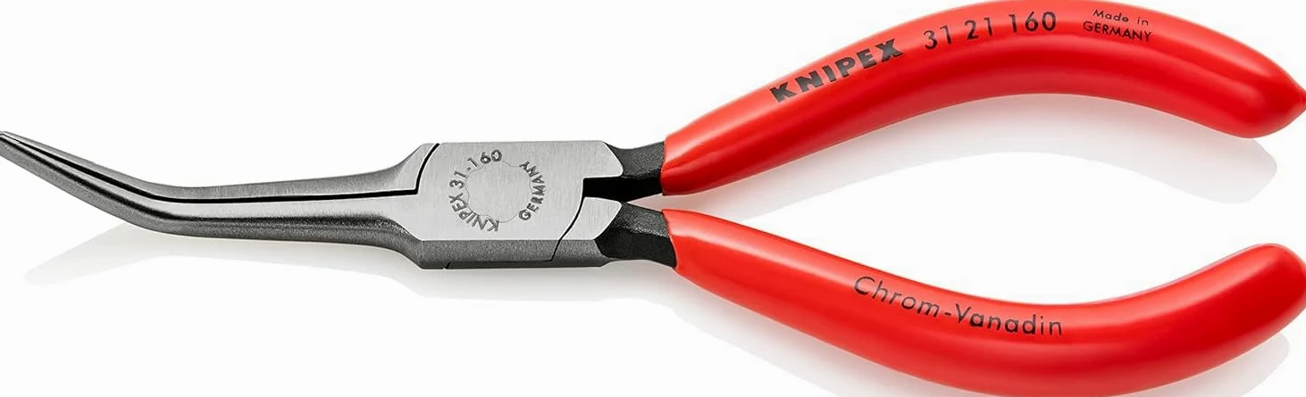 KNIPEX Szczypce chwytające (szczypce chwytające wydłużone) z tworzywa sztucznego, powlekane 160 mm, 31 21 160
