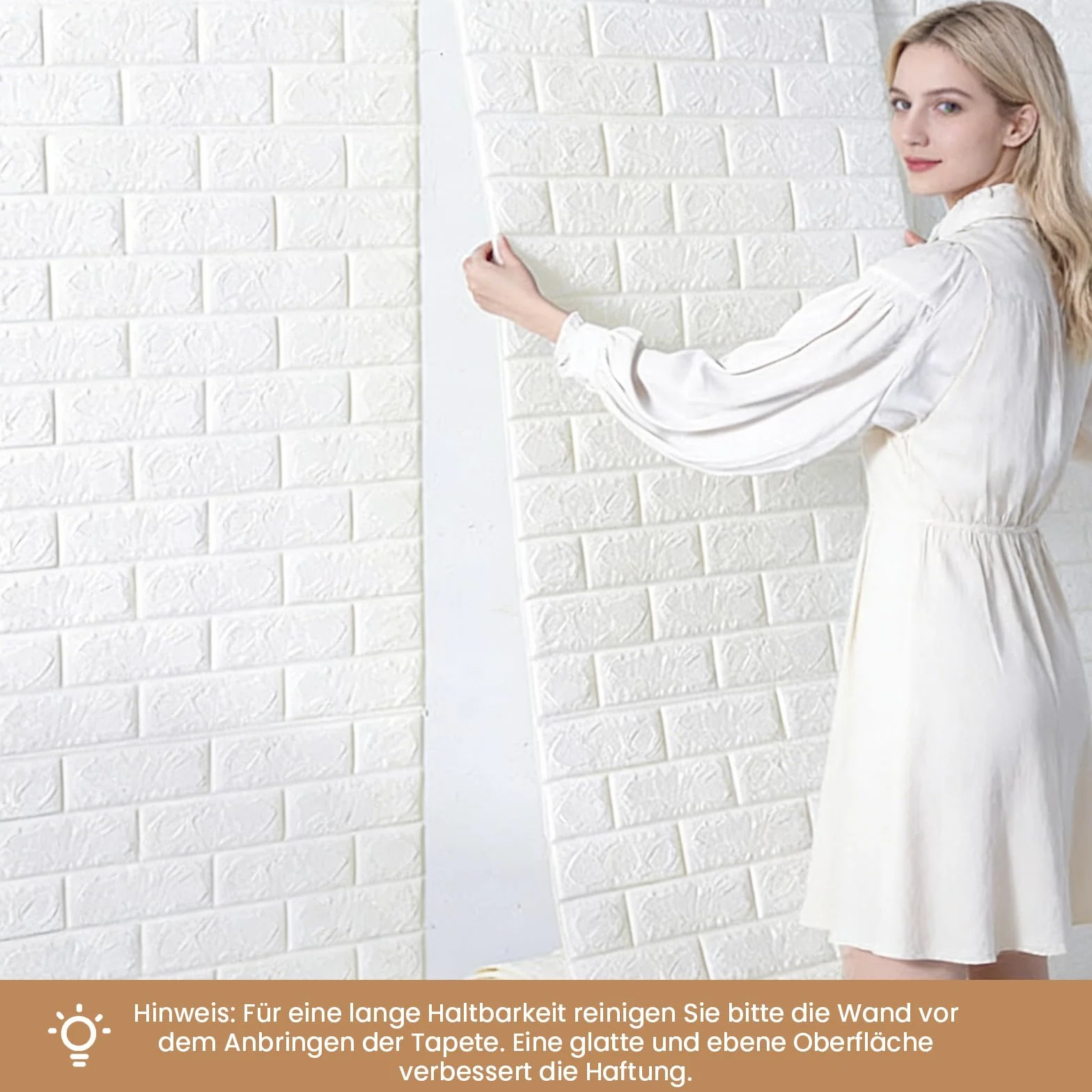 Samoprzylepne panele ścienne 3D 70 cm x 10 m wodoodporna naklejka ścienna z cegły