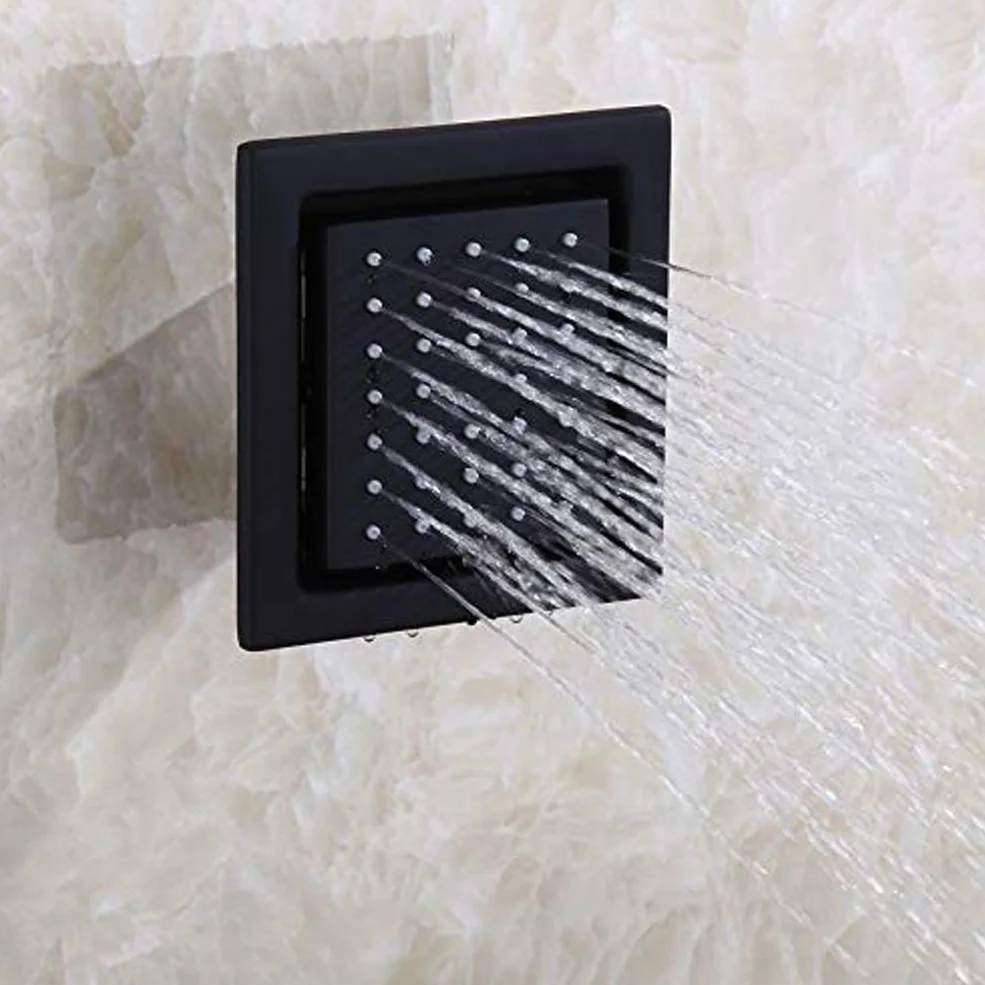Nowoczesny Kran Prysznicowy Led Montowany Na Suficie,Bateria Prysznicowa Z Mieszaczem Ceramicznym,Czarny Matowy Lakier,16-Calowa Głowica Prysznicowa,Zestaw Wykończeniowy P