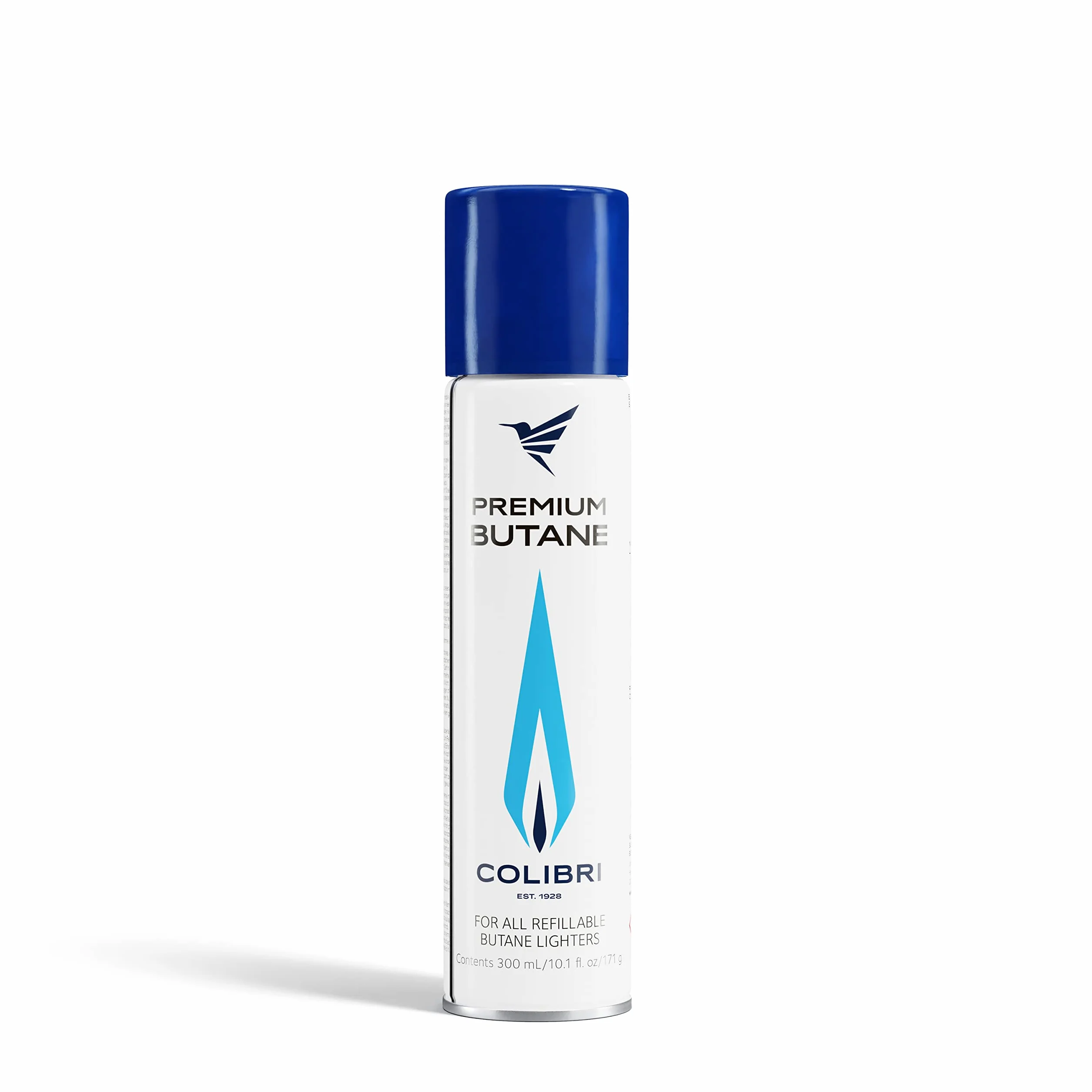Colibri – gaz butanowy 300 ml do napełniania zapalniczek, palników flambirowych, kuchennych i Bunsena – butelka uzupełniająca gazem do zapalniczek z 99,9994% czystego butanu