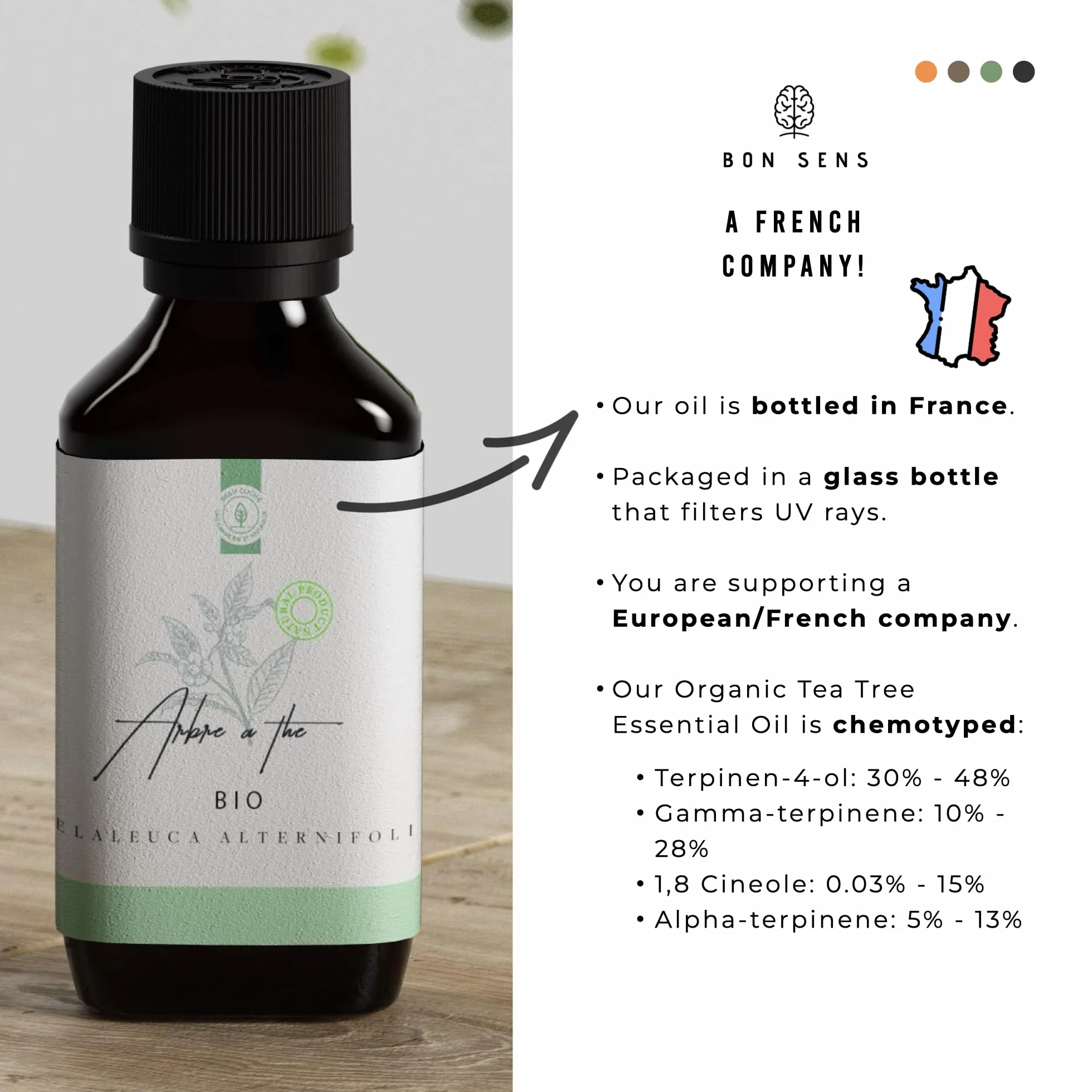 50ml Bio Olejek z Drzewa Herbacianego (Tea Tree/Melaleuca alternifolia) - 100% Czysty, Naturalny i Organiczny - Olejek Eteryczny z Drzewa Herbacianego Wspomaga Skórę z Niedoskonałościami Pryszcze