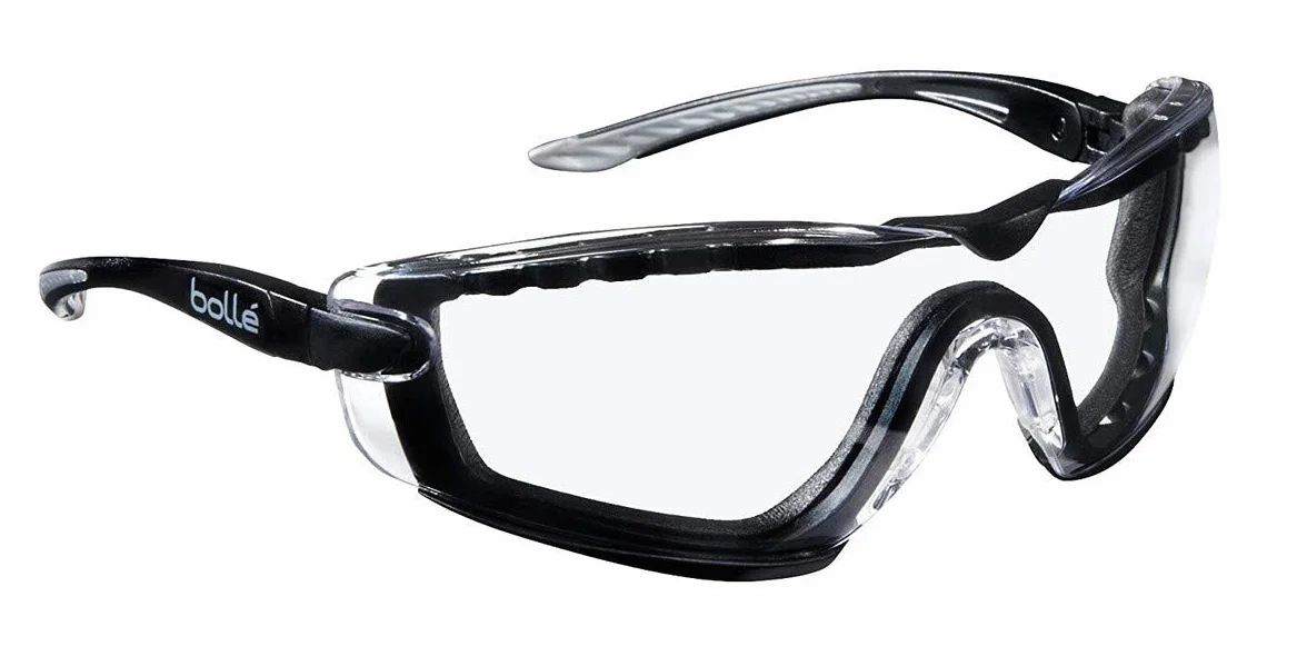 Bollé Safety COBFTPSI "Cobra" Black okulary ochronne z przezroczystymi soczewkami, rozmiar uniwersalny