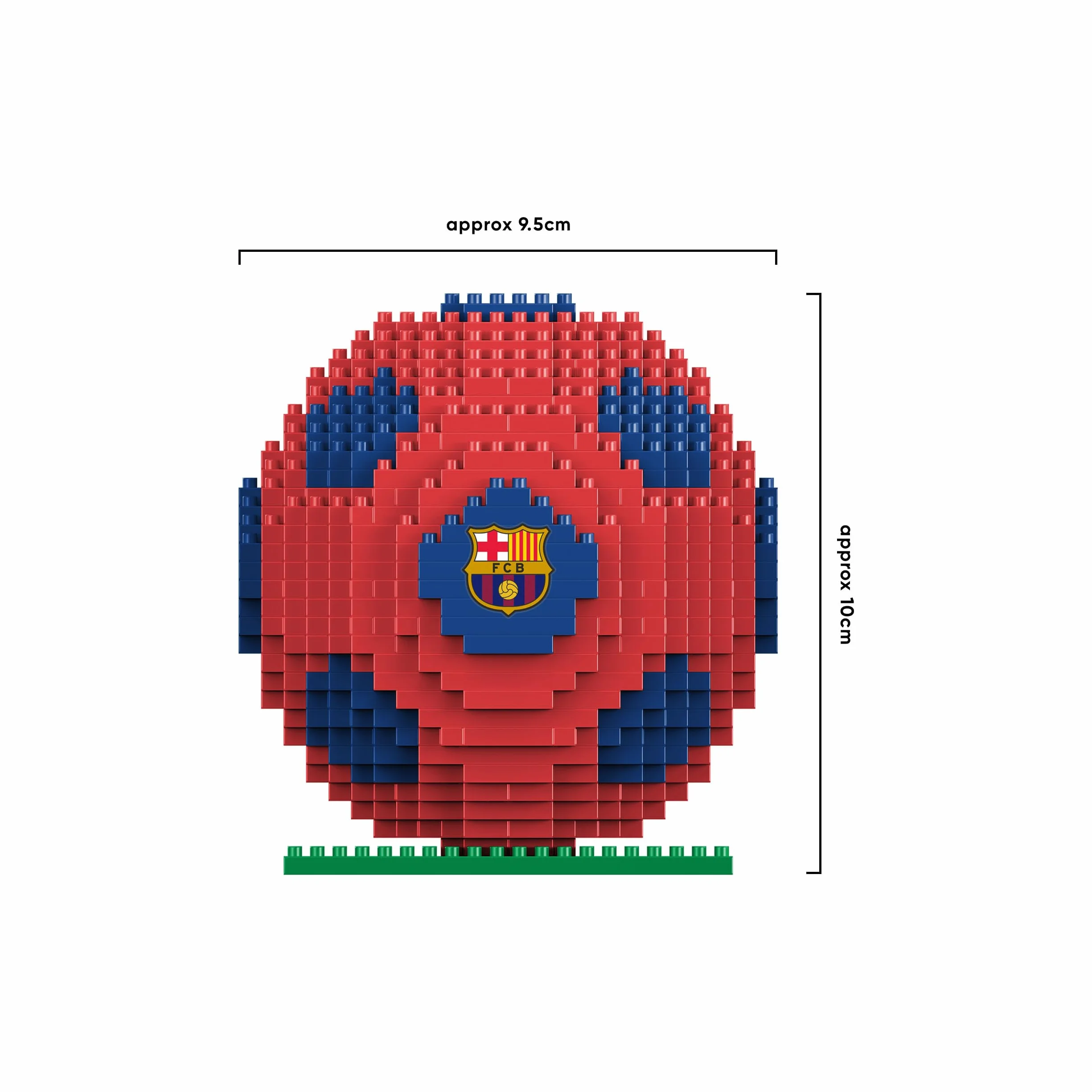 FOCO Klocki BRXLZ, oficjalny licencjonowany produkt FC Barcelona, piłka 3D