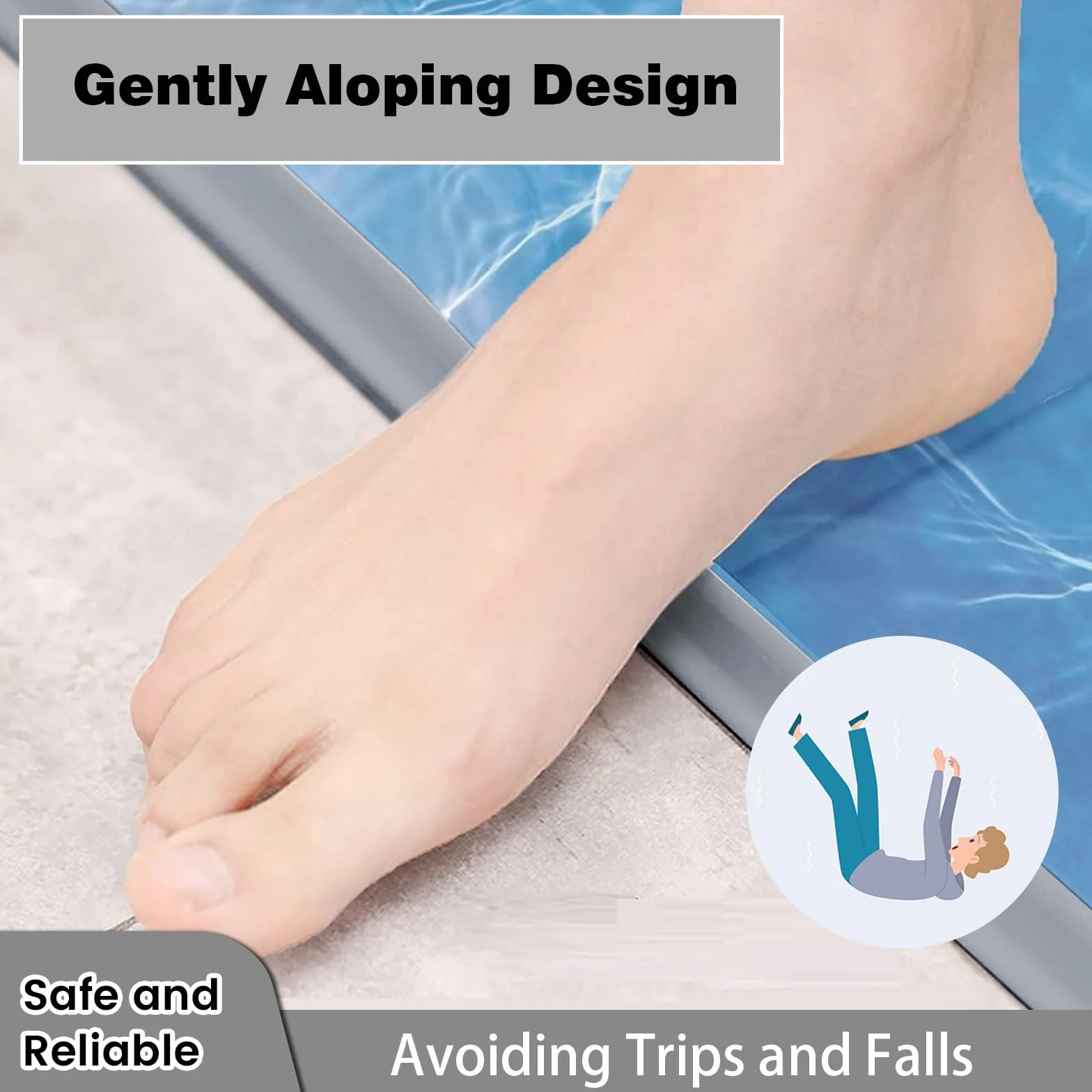 Samoprzylepna listwa zabezpieczająca 2 m, T-shape, dla kabiny prysznicowej, silikonowa, bez ramy, do separacji mokro i na sucho (czarna)