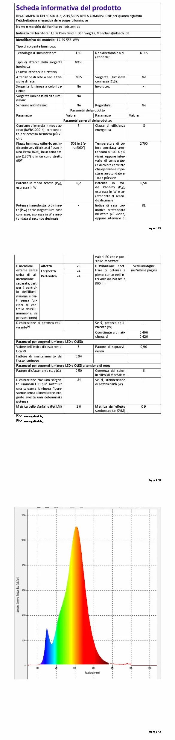 ledscom.de 4 szt. lampa sufitowa IPLY, IP44, biały mat, okrągła, z żarówką LED GX53, 509lm, ciepła biel