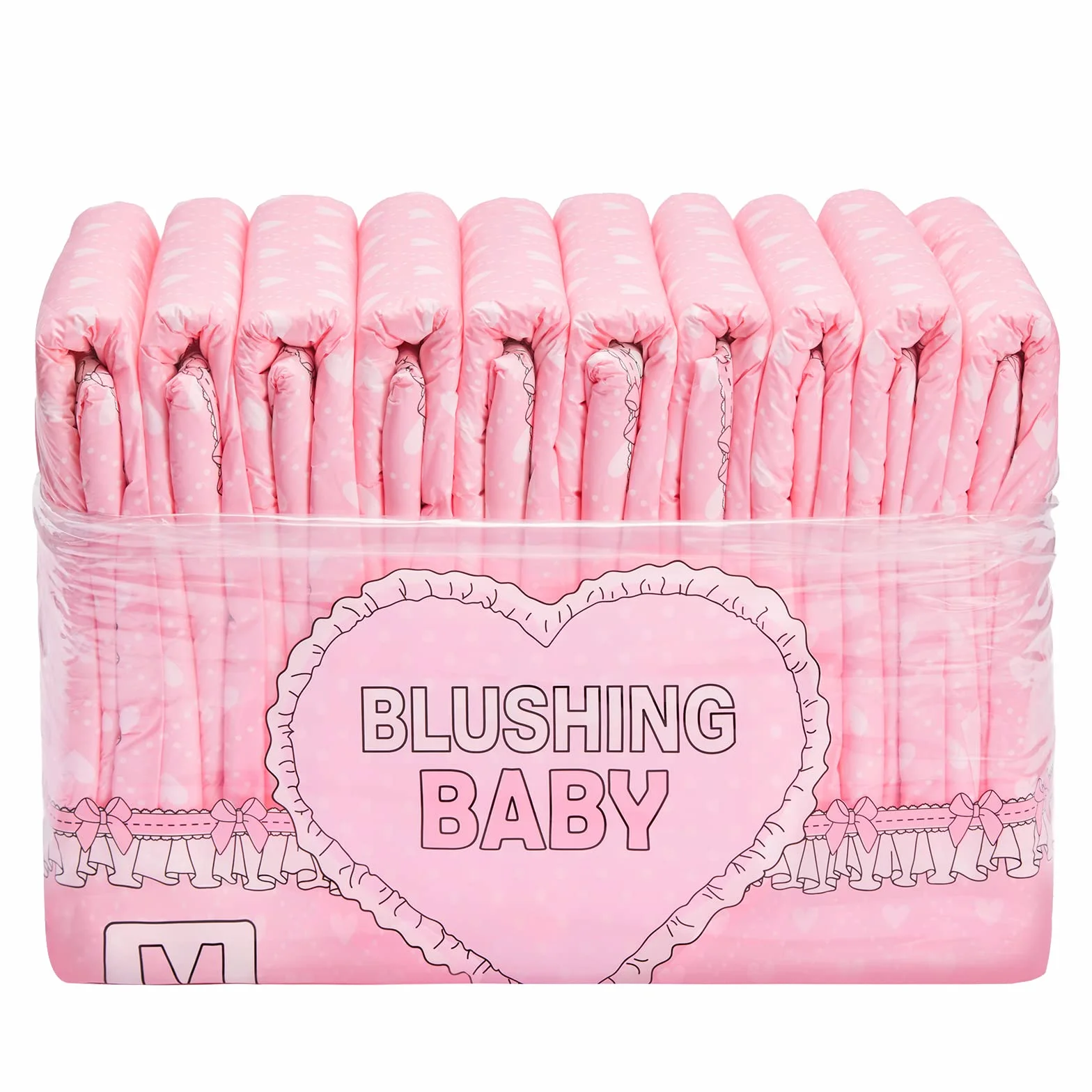 LittleForBig Pielucha Drukowana Dla Dorosłych 10 Sztuk Blushing Baby Large 36"-46"