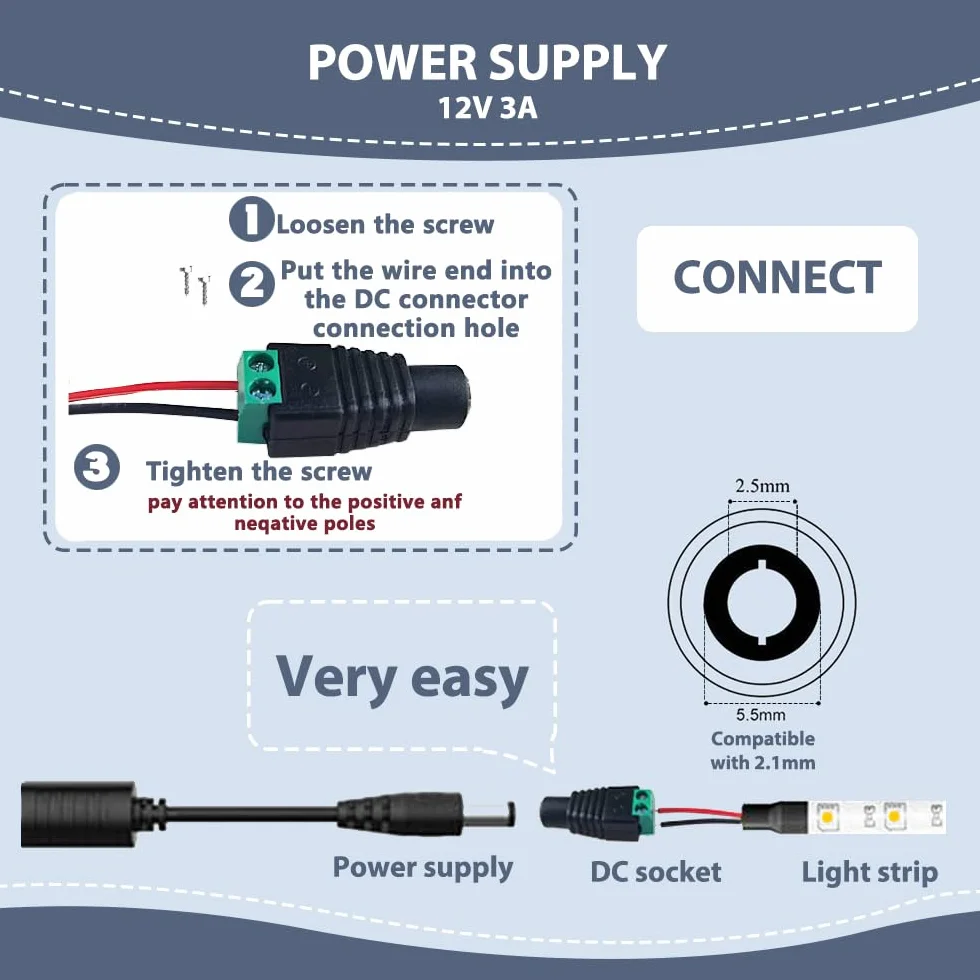 Arotelicht Zasilacz LED 12 V DC 3 A LED transformator adapter sieciowy zasilacz sieciowy zasilacz sieciowy transformator prąd do SMD 3528/5050 taśma LED
