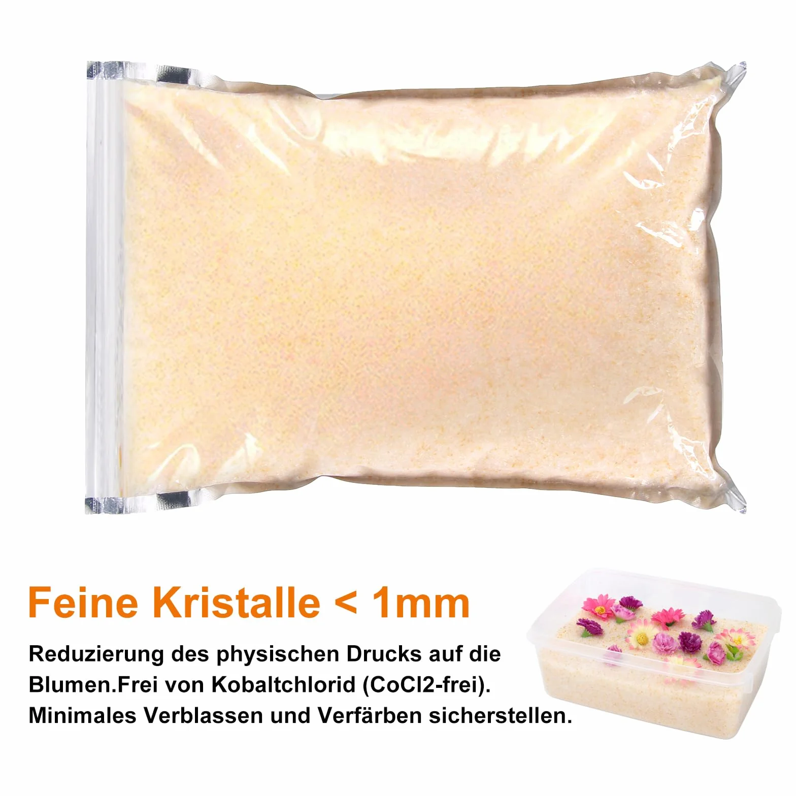 1000 g żelu krzemionkowego suszonych kwiatów kryształów (1, kg)