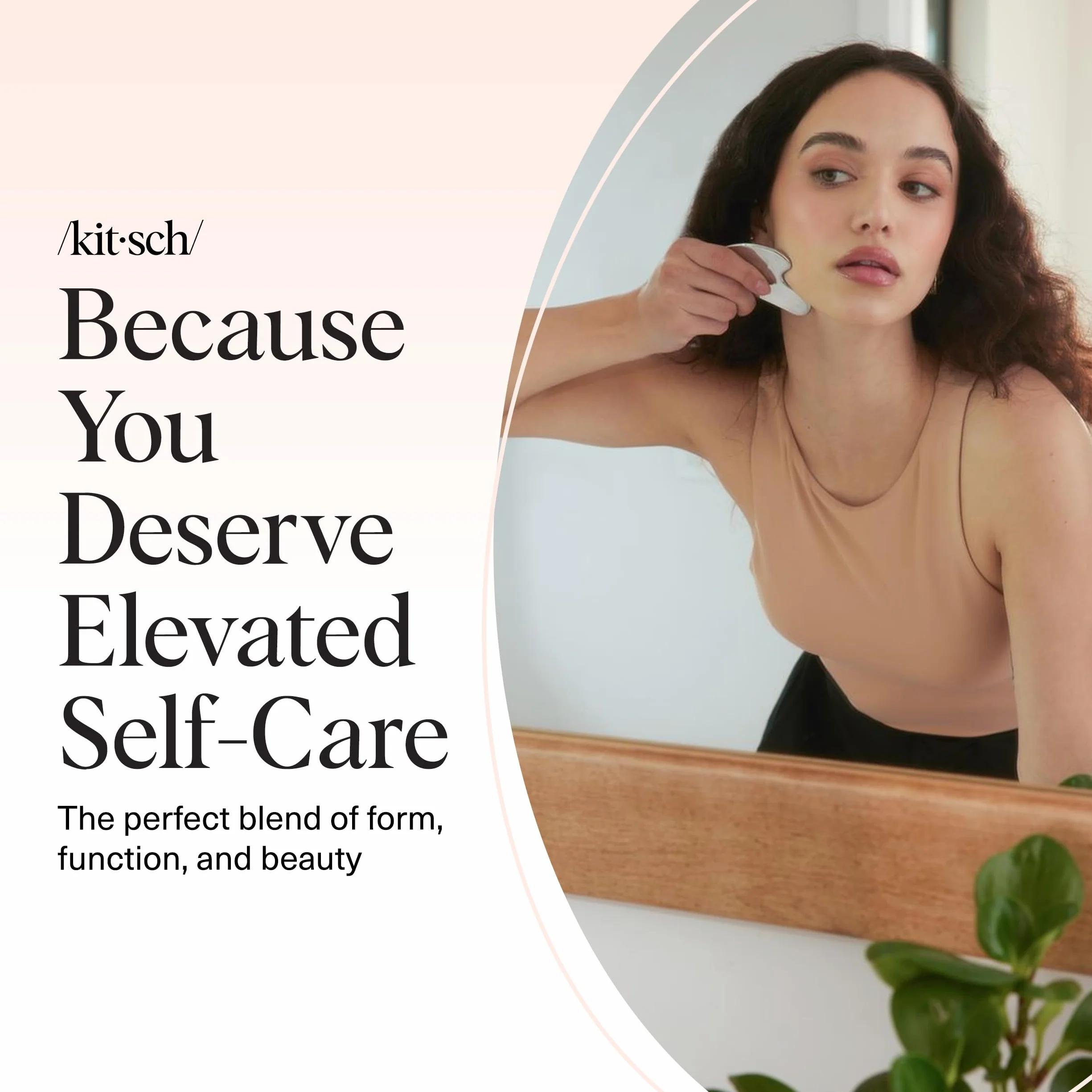 Kitsch Gua Sha narzędzie do twarzy ze stali nierdzewnej, modelowanie linii szczęki, reduktor podwójnego podbródka