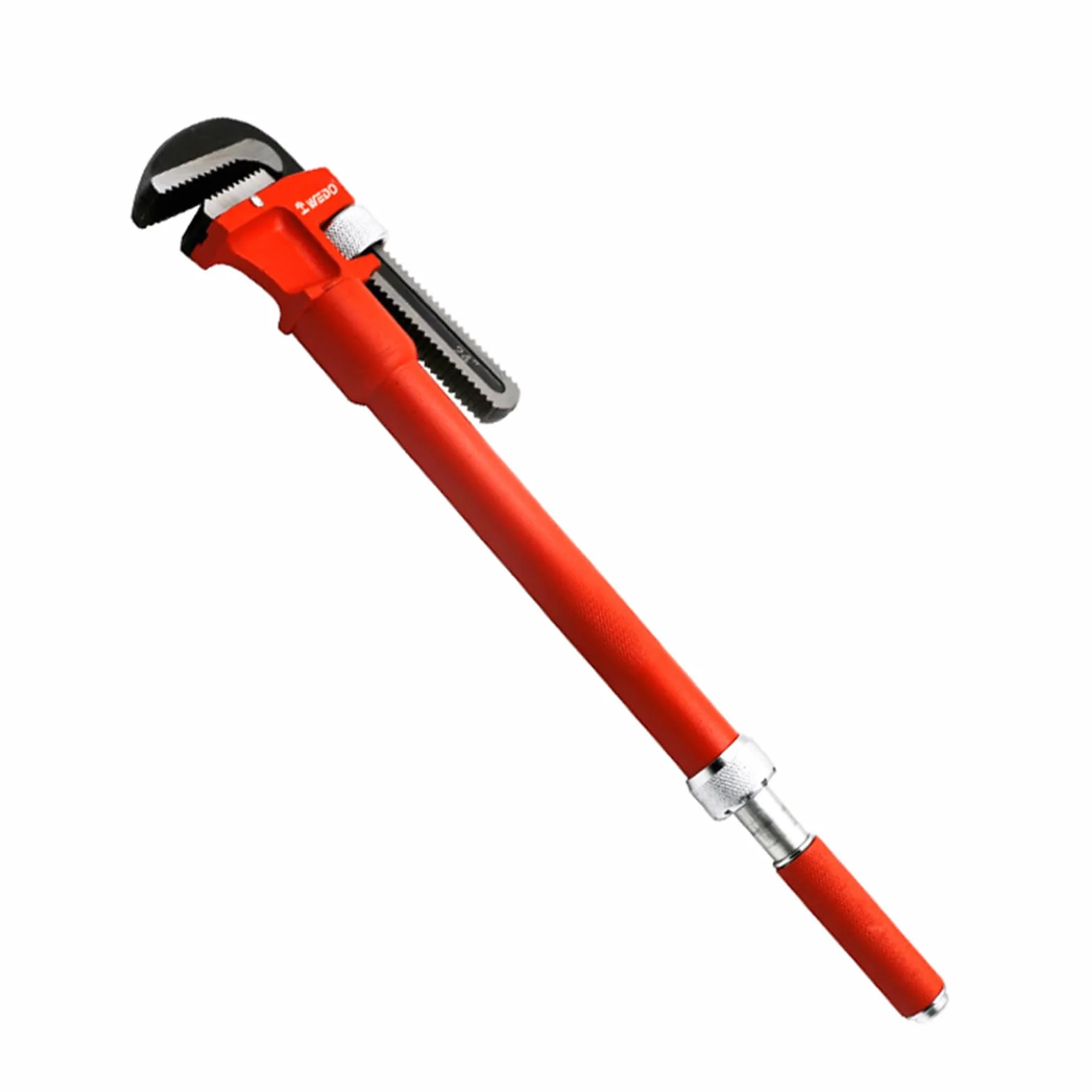WEDO Klucz do rur, 61 cm klucz do rur o dużej wytrzymałości, regulowany klucz hydrauliczny z wysuwanym uchwytem, regulowany prosty klucz do rur, pojemność szczęk 95 mm