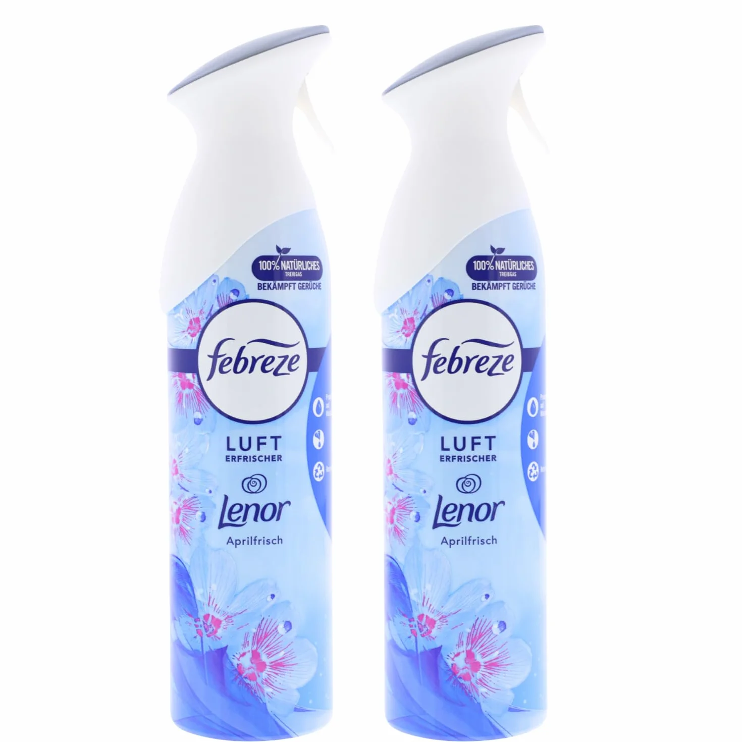 2 x Febreze Lenor Aprilfrisch odświeżacz powietrza w sprayu do pomieszczeń po 300 ml zwalcza zapachy