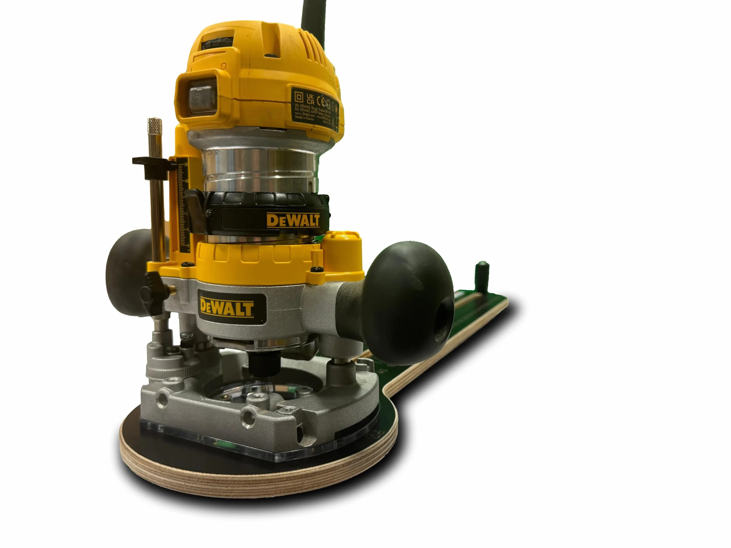 Krążek frezarski do cięcia kołowego pasujący do frezarki górnowrzecionowej DeWalt DW615 DW621 26204K 2,4 cm do 108 cm wraz ze śrubami uchwyt obrotowy szablon do frezowania