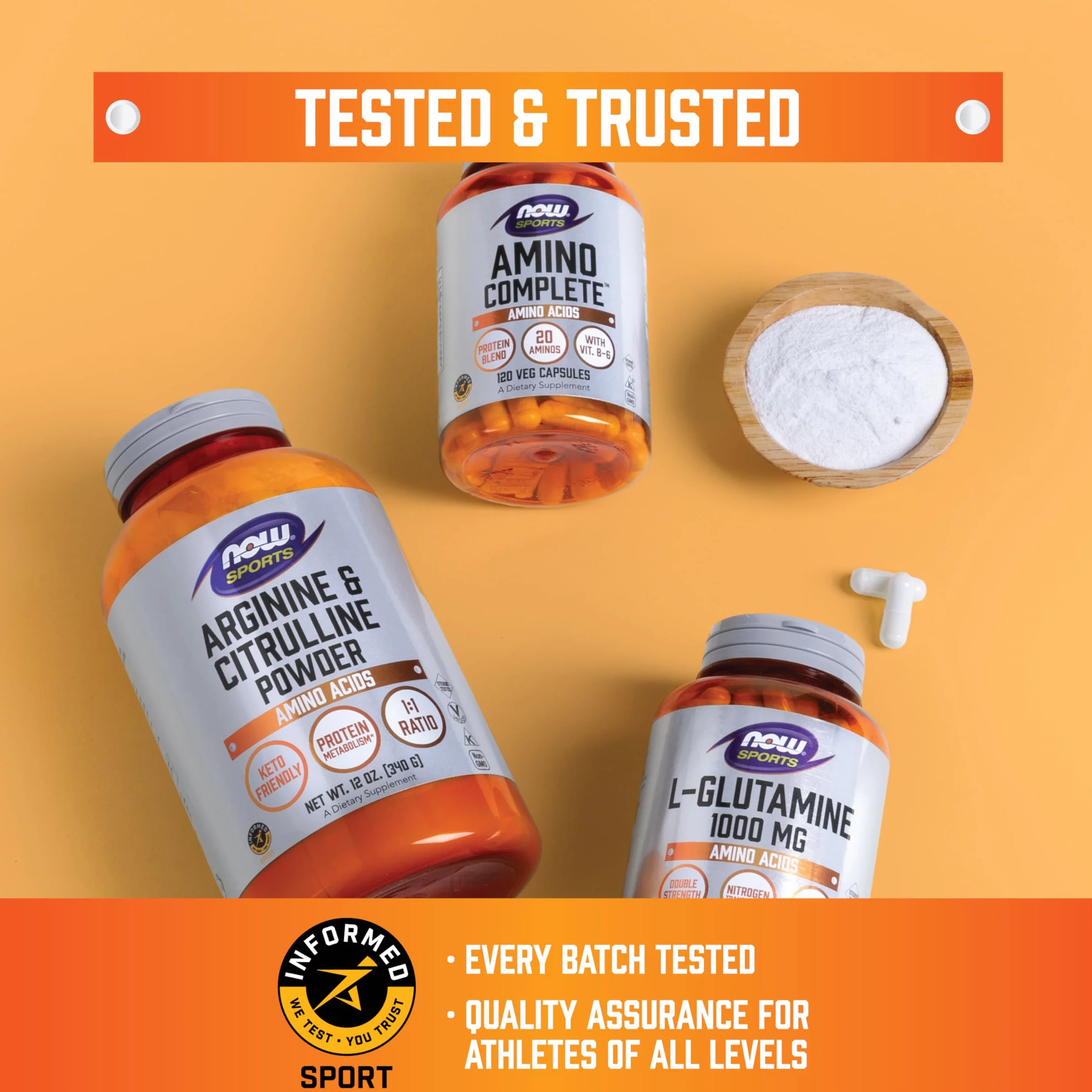 NOW Foods L-Arginine 1000mg 60 Tablets