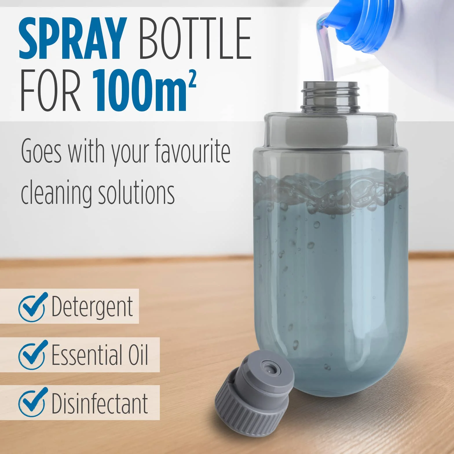 VITAPUR Mop z funkcją spryskiwania I 330 ml mop z rozpylaczem do szybkiego czyszczenia I Mop z dyszą natryskową I funkcja spryskiwania podłogi ze zbiornikiem na wodę i losowo I 2 pokrowce z mikrofibry