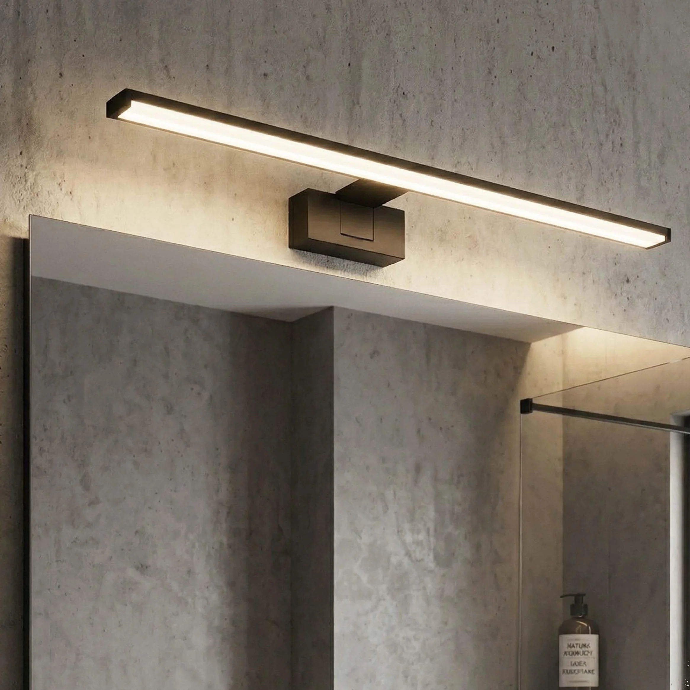 Lampa łazienkowa LL WALL LAMP 15W czarna kinkiet nad lustro 80cm IP44 LED