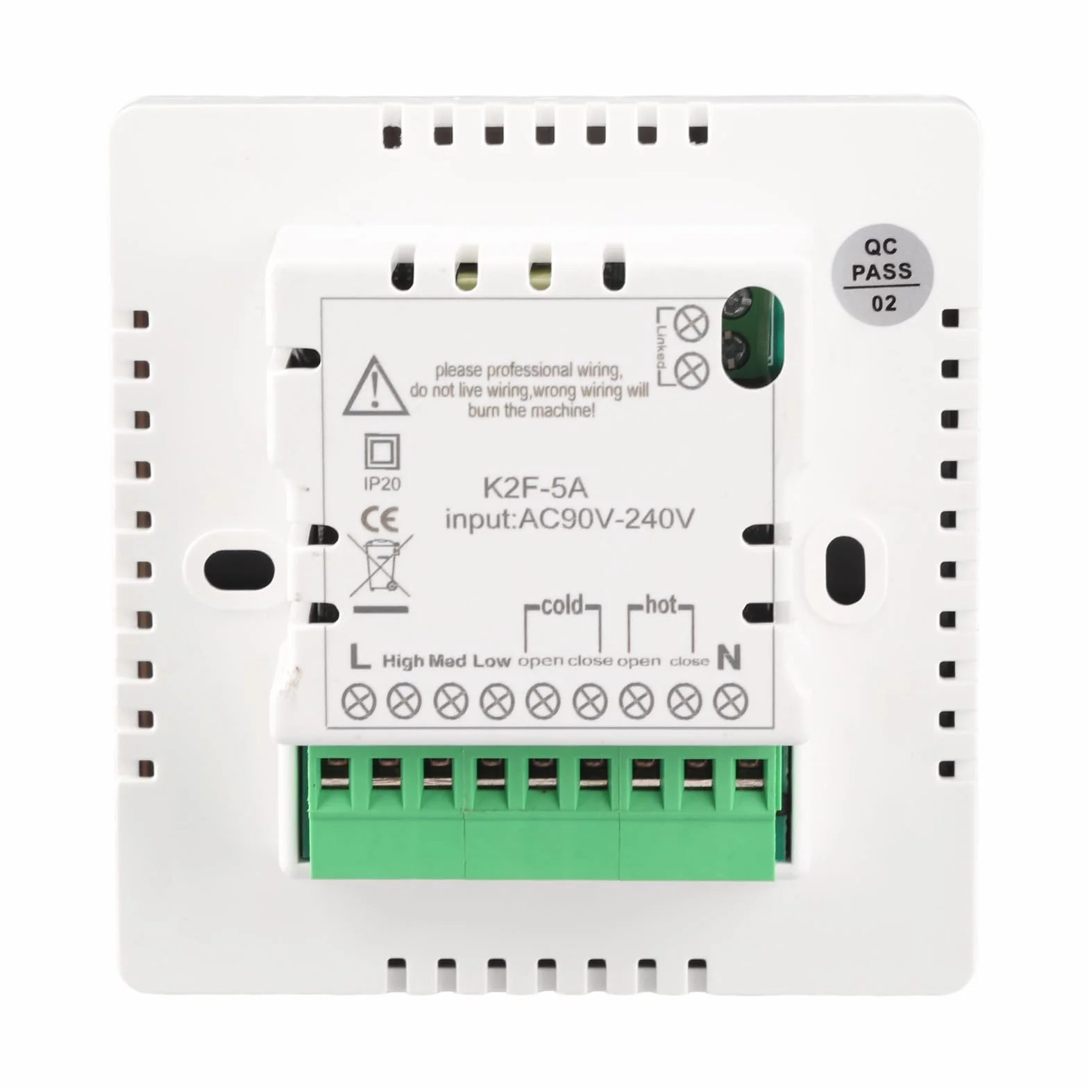 Smart Color Central Air Condither Thermostat Programowalny ekran dotykowy, z programowalnym zasięgiem 5-60 ℃ dla biur centrów handlowych hotele
