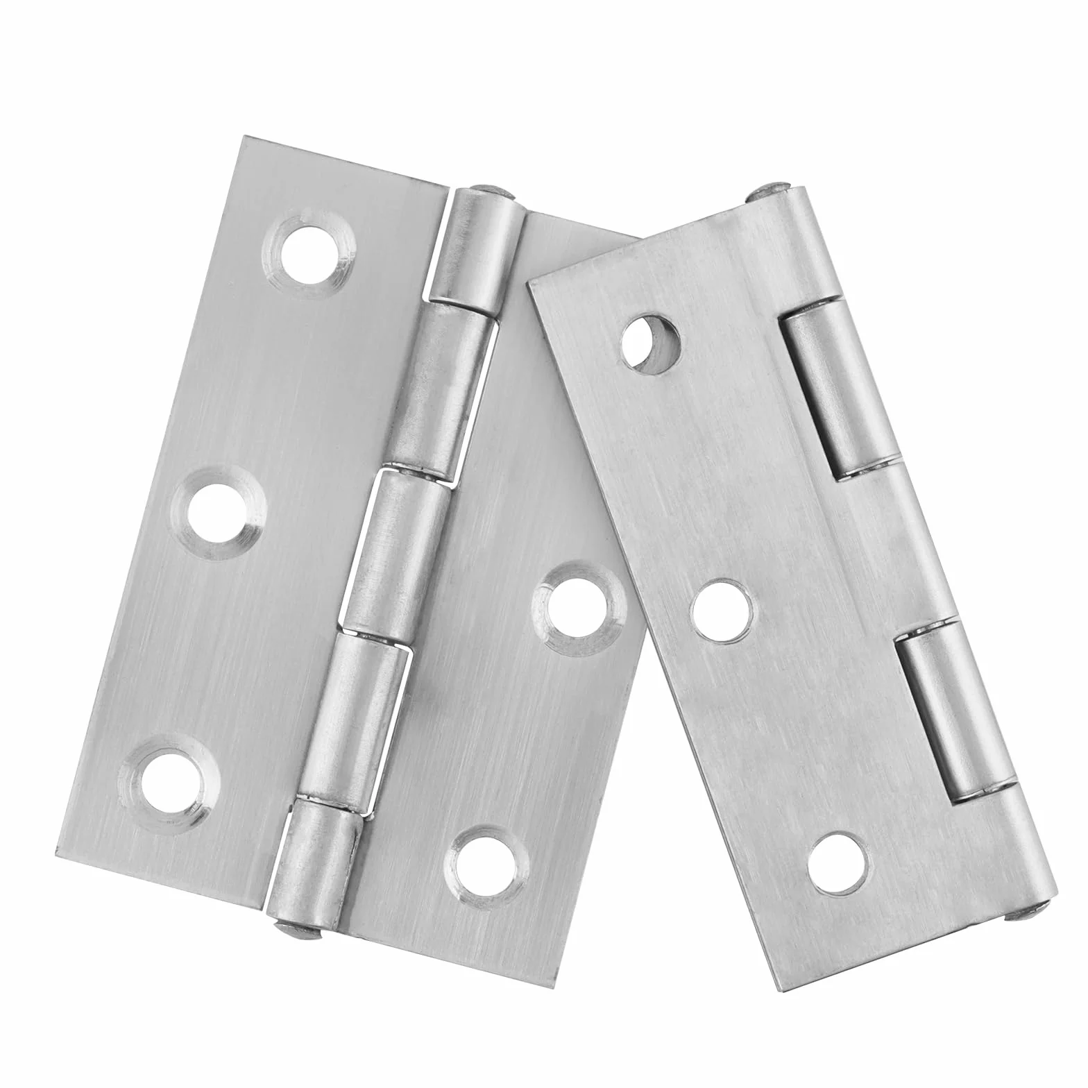ZOENHOU 16 sztuk zawiasów ze stali nierdzewnej, 63 x 44 mm, zawiasy drzwiowe, sk?adane zawiasy fortepianowe, zawiasy drzwiowe, z??cze wtykowe z 96 ?rubami do szafek, okien, drzwi