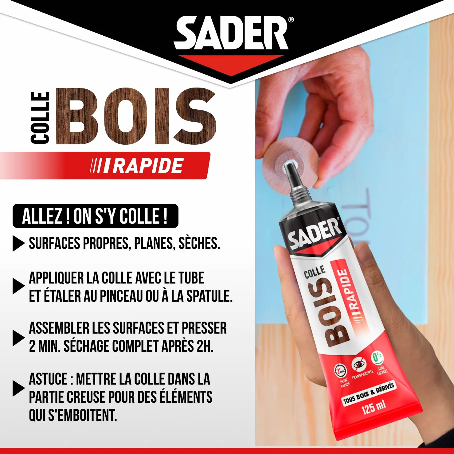 Bostik Its 041008 Quick Wood Glue Tube 125 ml