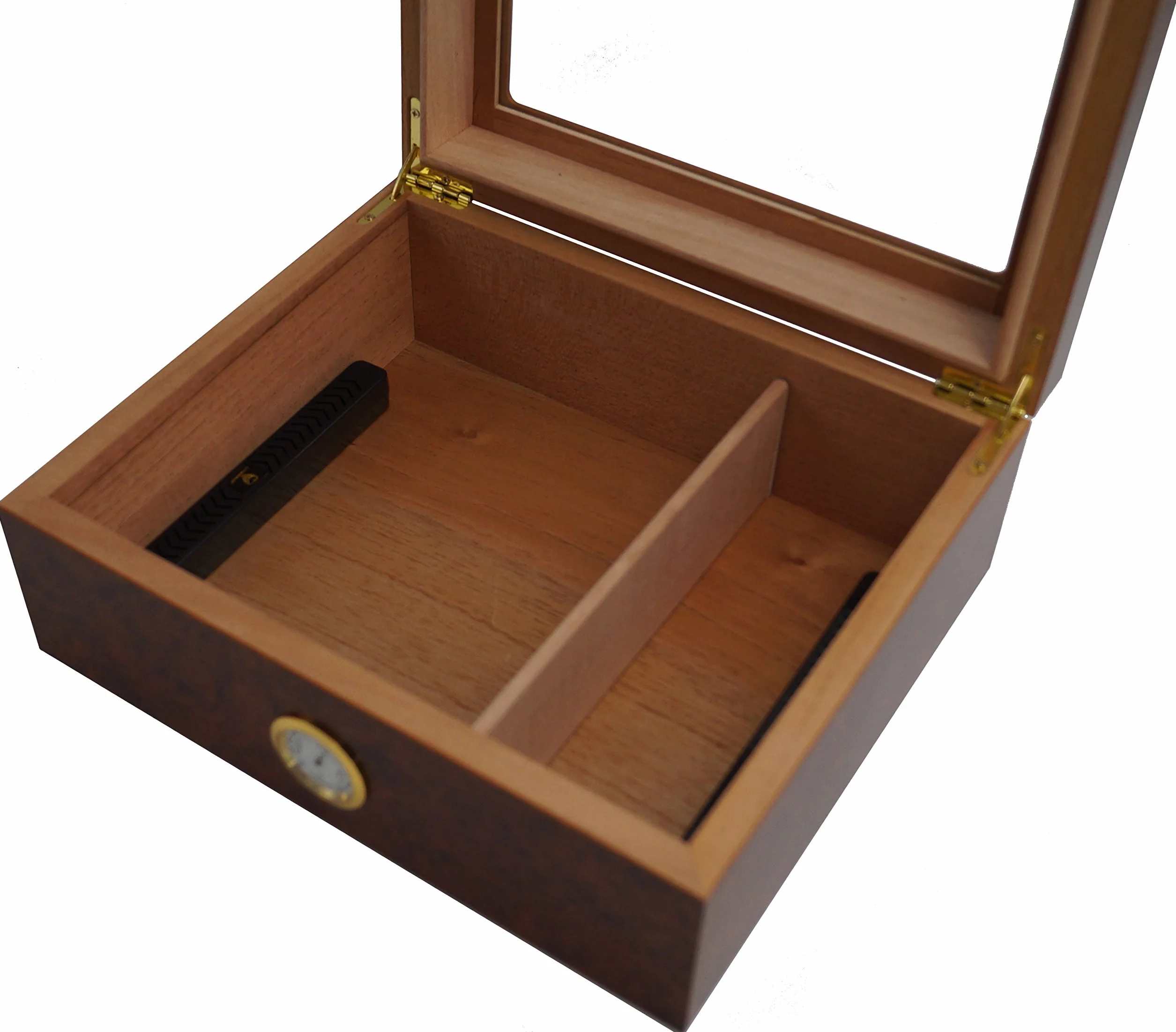 GERMANUS Humidor Desk I z przezroczystą pokrywką na ok. 50 cygar