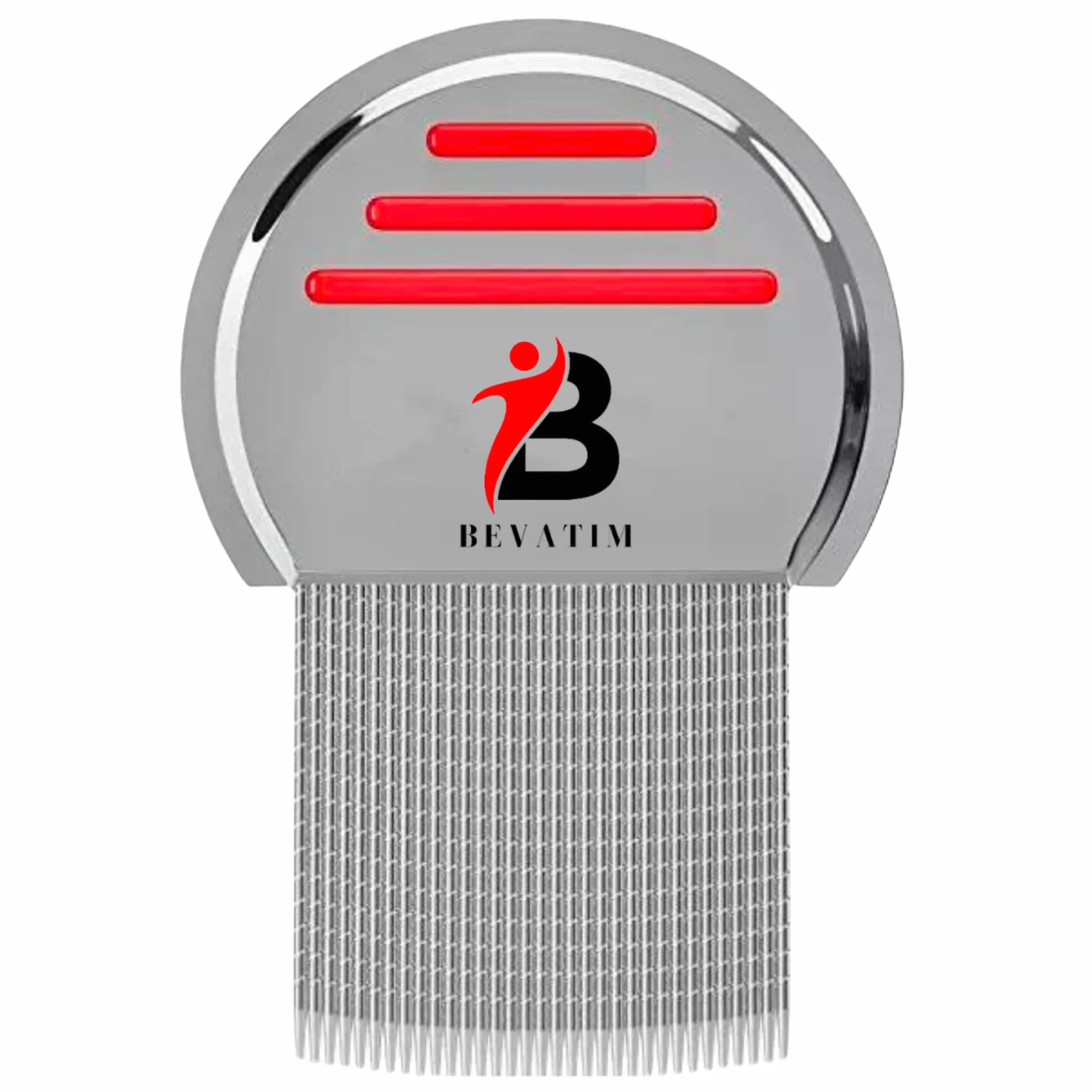 BEVATIM® grzebień przeciw wszom i gnidom, hartowana stal nierdzewna, czarny mini