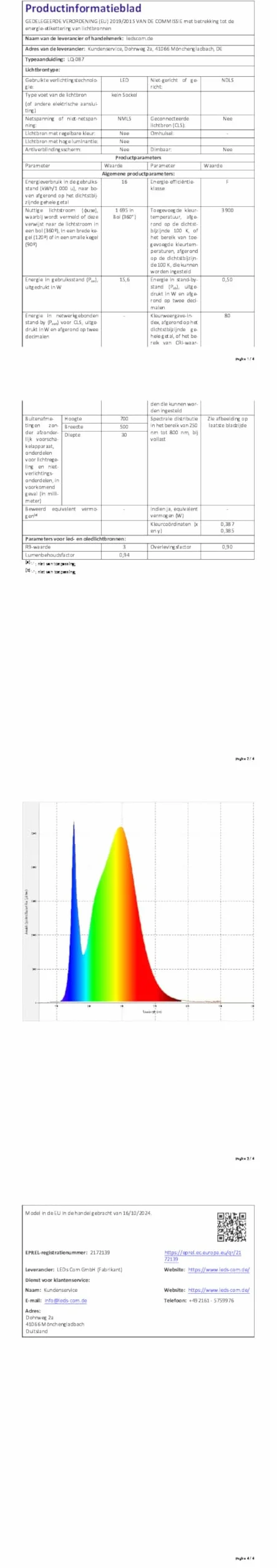 ledscom.de 2 lustra LED BALI z oświetleniem, 50 cm x 70 cm, 1695 lm, biały