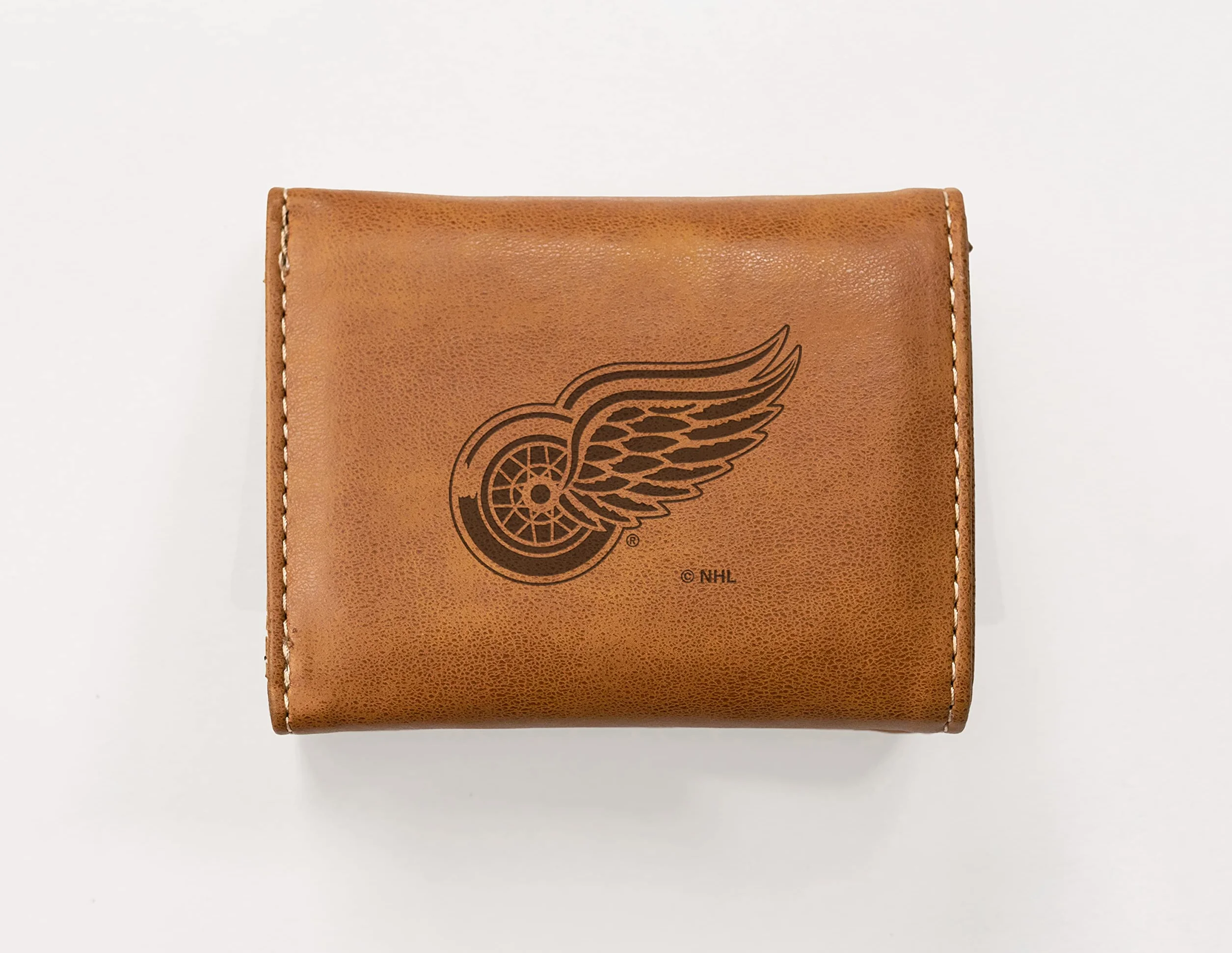 NHL Rico Industries grawerowany laserowo potrójny portfel, Detroit Red Wings