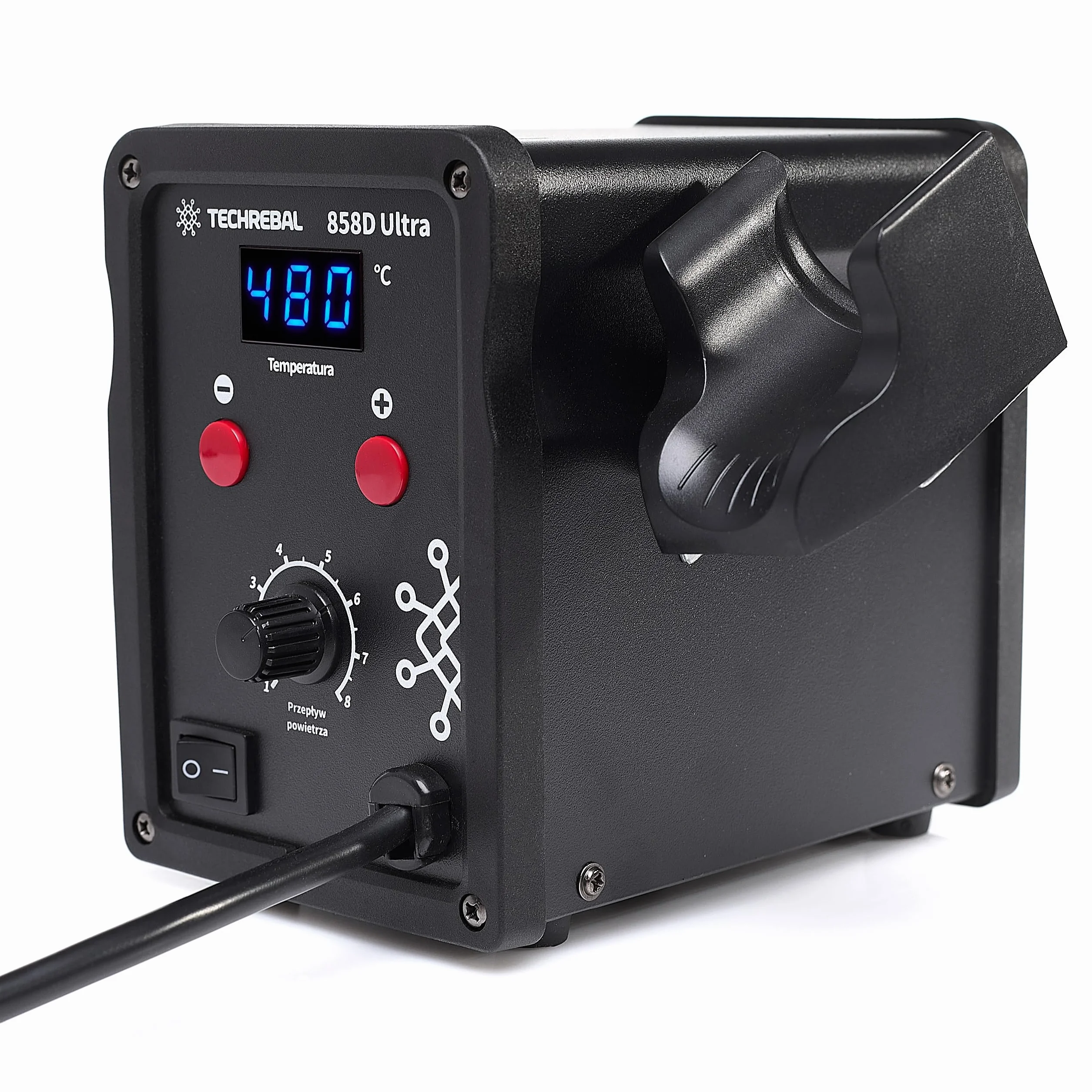 Techrebal 858D Ultra Stacja lutownicza hot air Spawarka do plastiku 750W