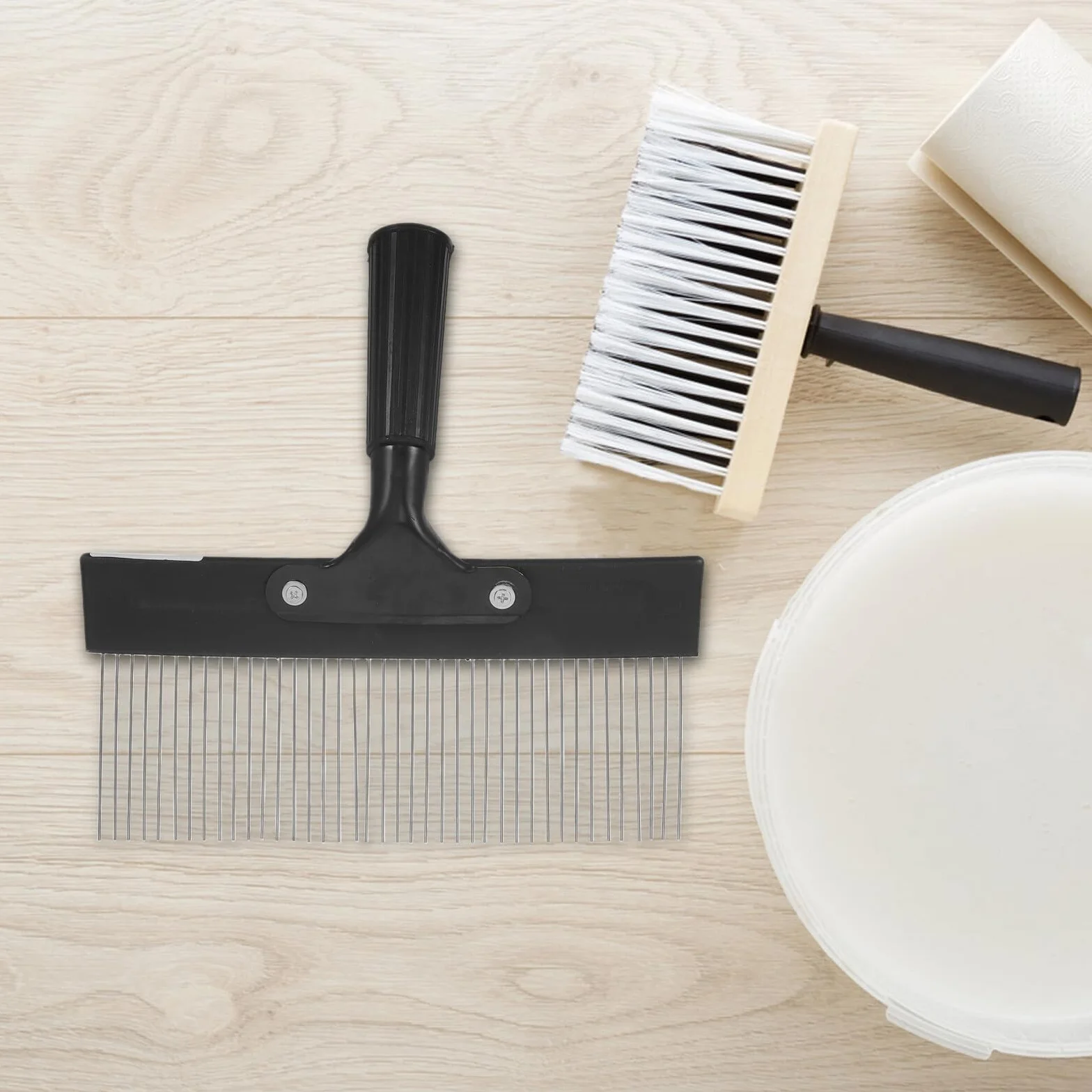 Skrobak do tekstury ze stali nierdzewnej 20 mm artystyczny grzebień do malowania i tynkowania ścian i DIY narzędzie do teksturowania t do majsterkowania i ulepszania domu