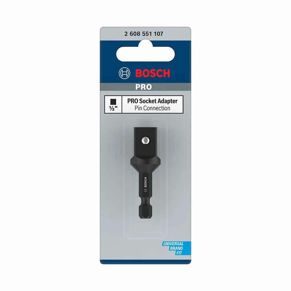 Bosch 1x PRO Socket Adapter ze złączem sztyftowym (143 x 64 mm, Professional Akcesoria Śrubokręt, Śrubokręt)