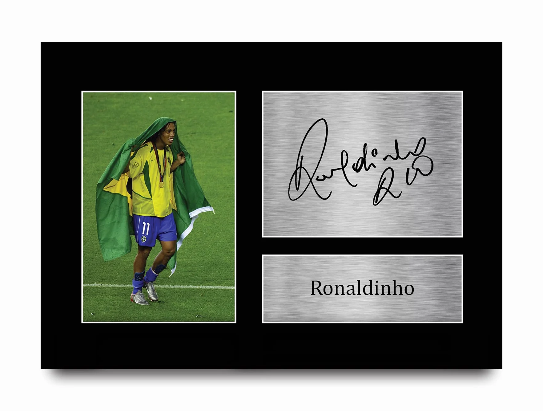 HWC Trading Ronaldinho prezent podpisany A4 nadruk autograf brazylijski prezenty zdjęcie