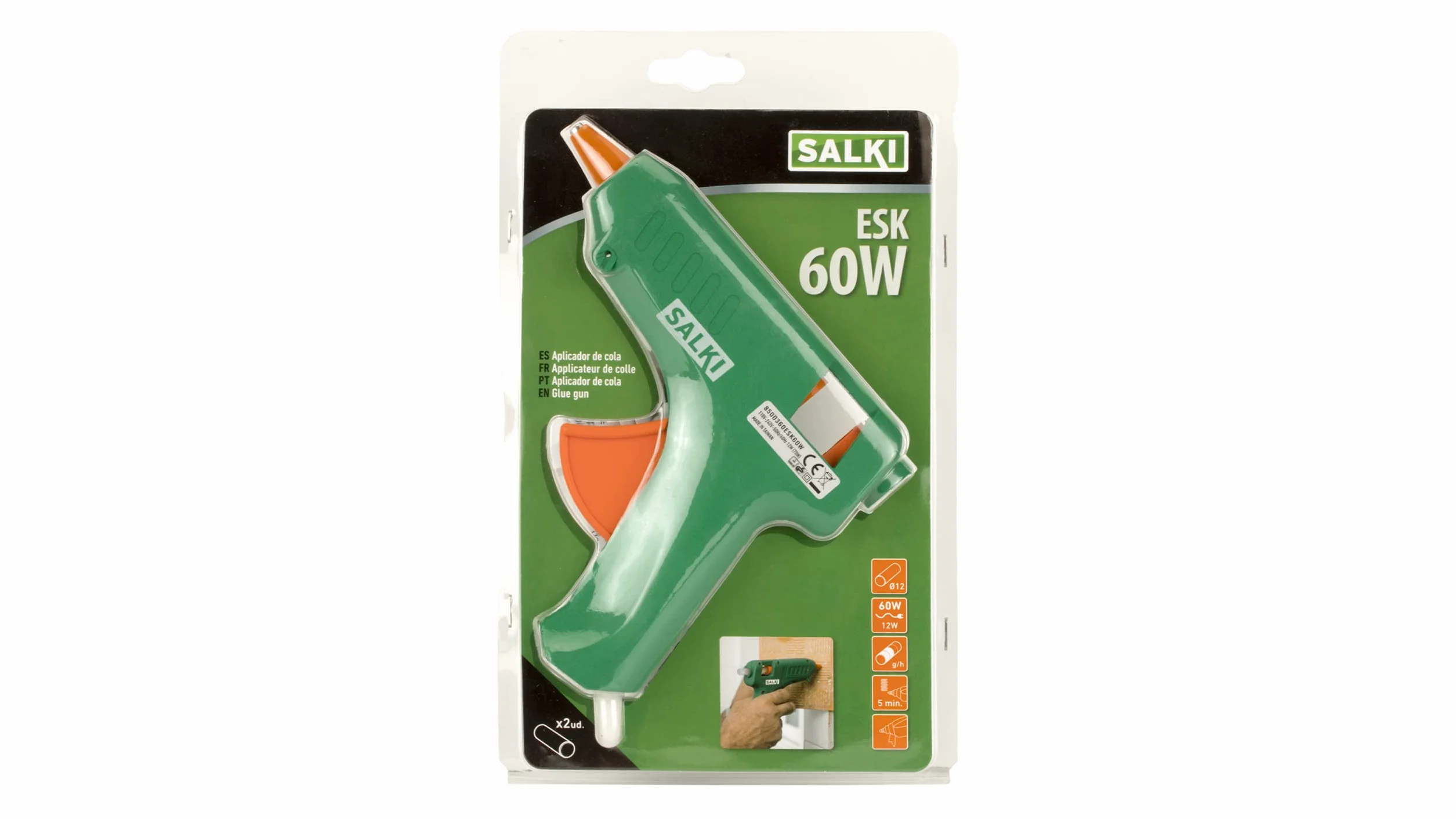 Salki Pistolet do tapet silikonowy na gorąco, 240 V, 8500360 60 W, 240 V