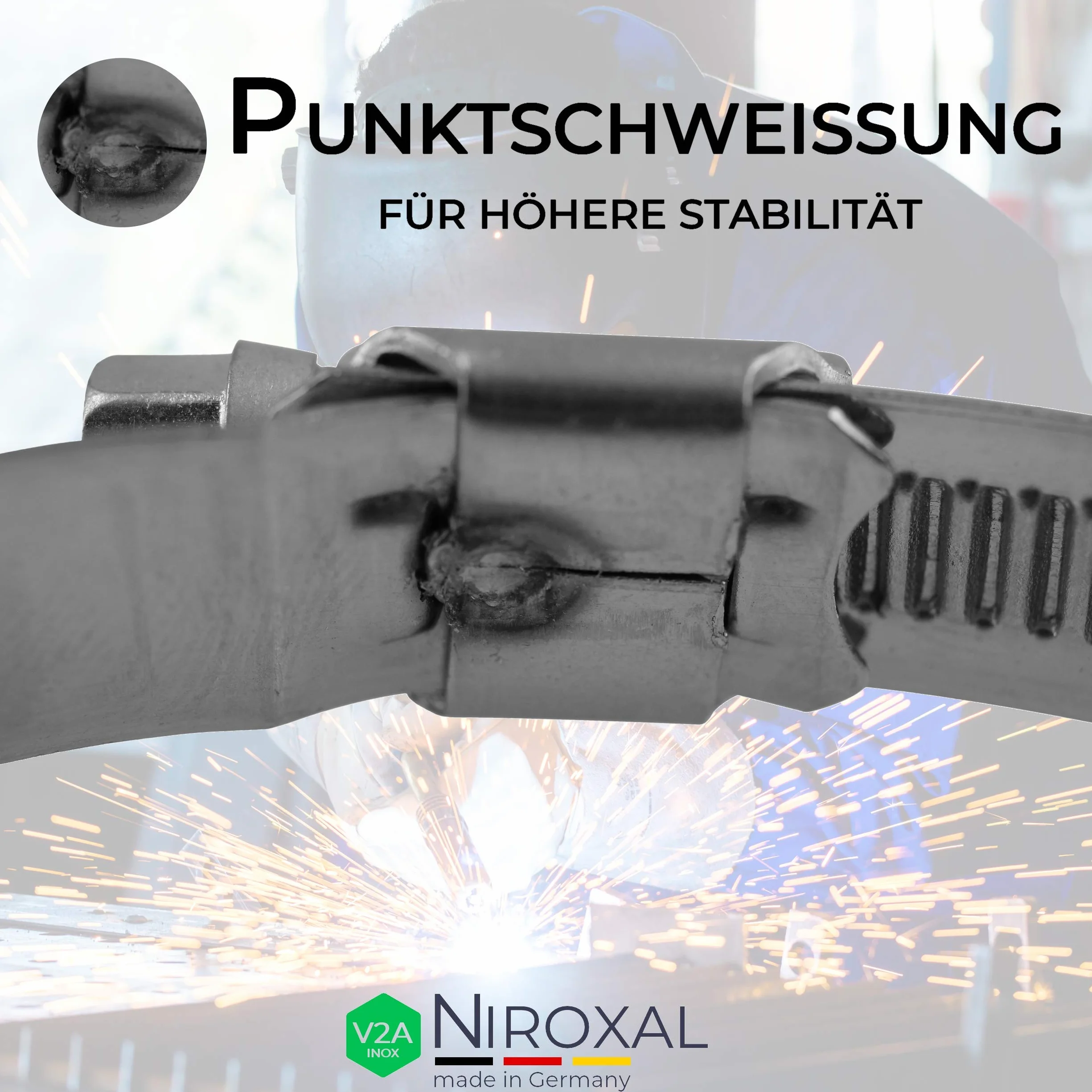 50 sztuk nierdzewnych obejm do węża ze stali szlachetnej W4 V2A | zakres mocowania Ø 120-140 mm = 12-14 cm | szerokość taśmy 12 mm | obejma rurowa zacisk do węża asortyment DIN-3017
