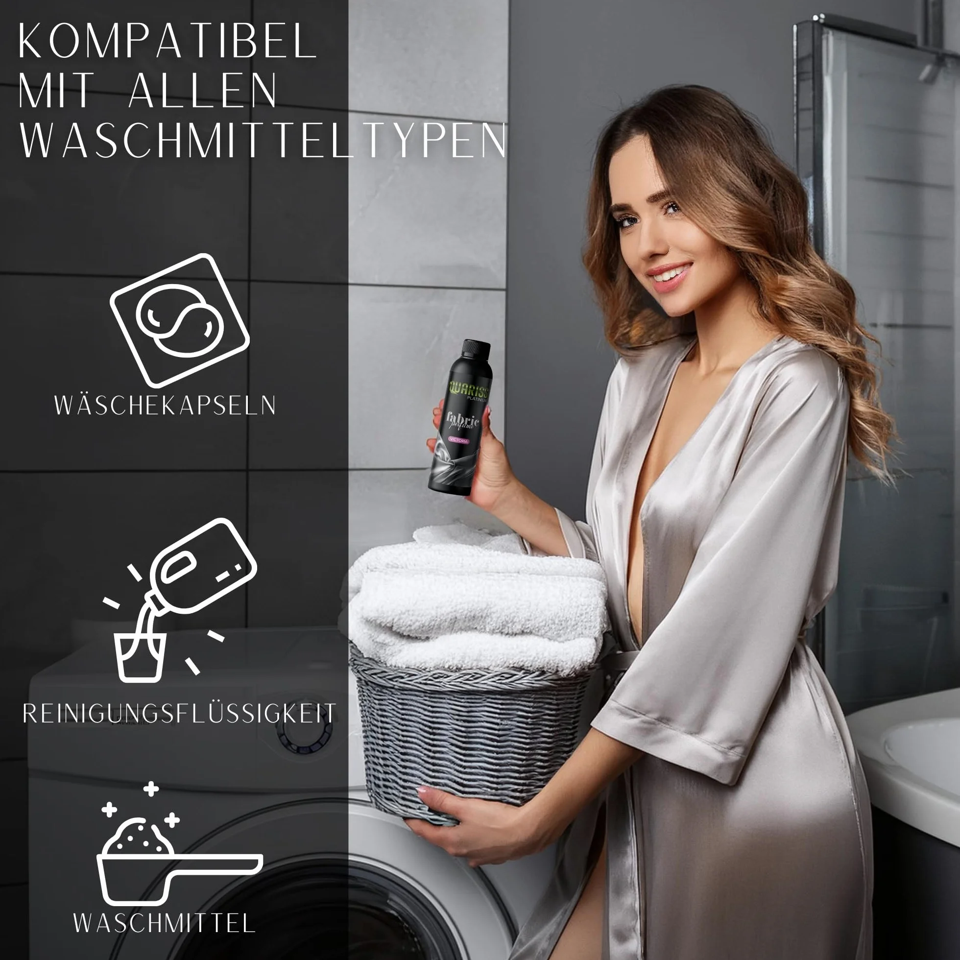 Perfumy do Tkanin - Aromatyczna Świeżość Płyn do Prania - Zapach do Pralki i Suszarki, Długotrwały Zapach, 100ml (Aromatic Freshness)