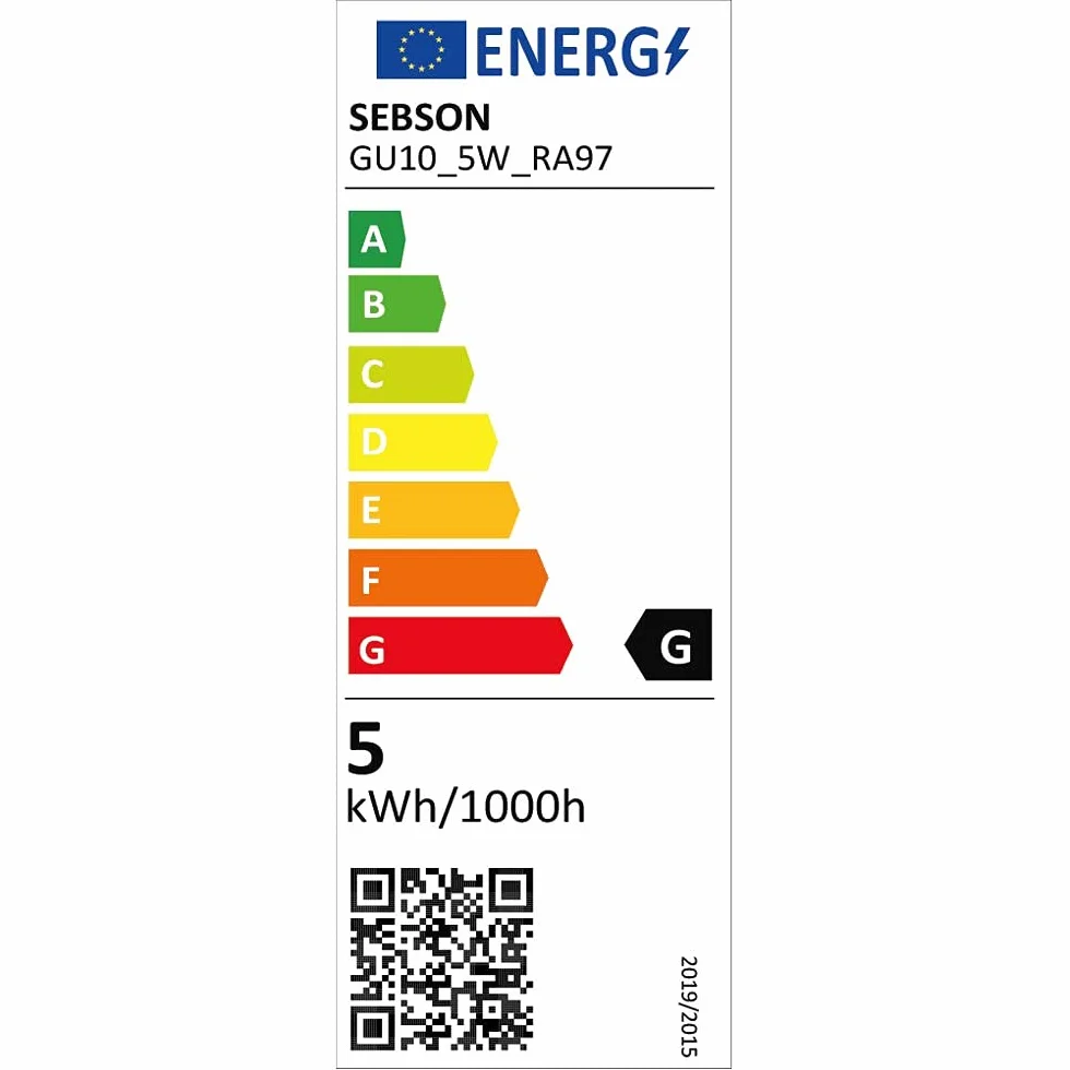 SEBSON Żarówka GU10 LED 5W - 10 Sztuk - Ciepłe białe światło 3000K 420lm Ra97 230V - Lampa wpuszczana niemigoczący