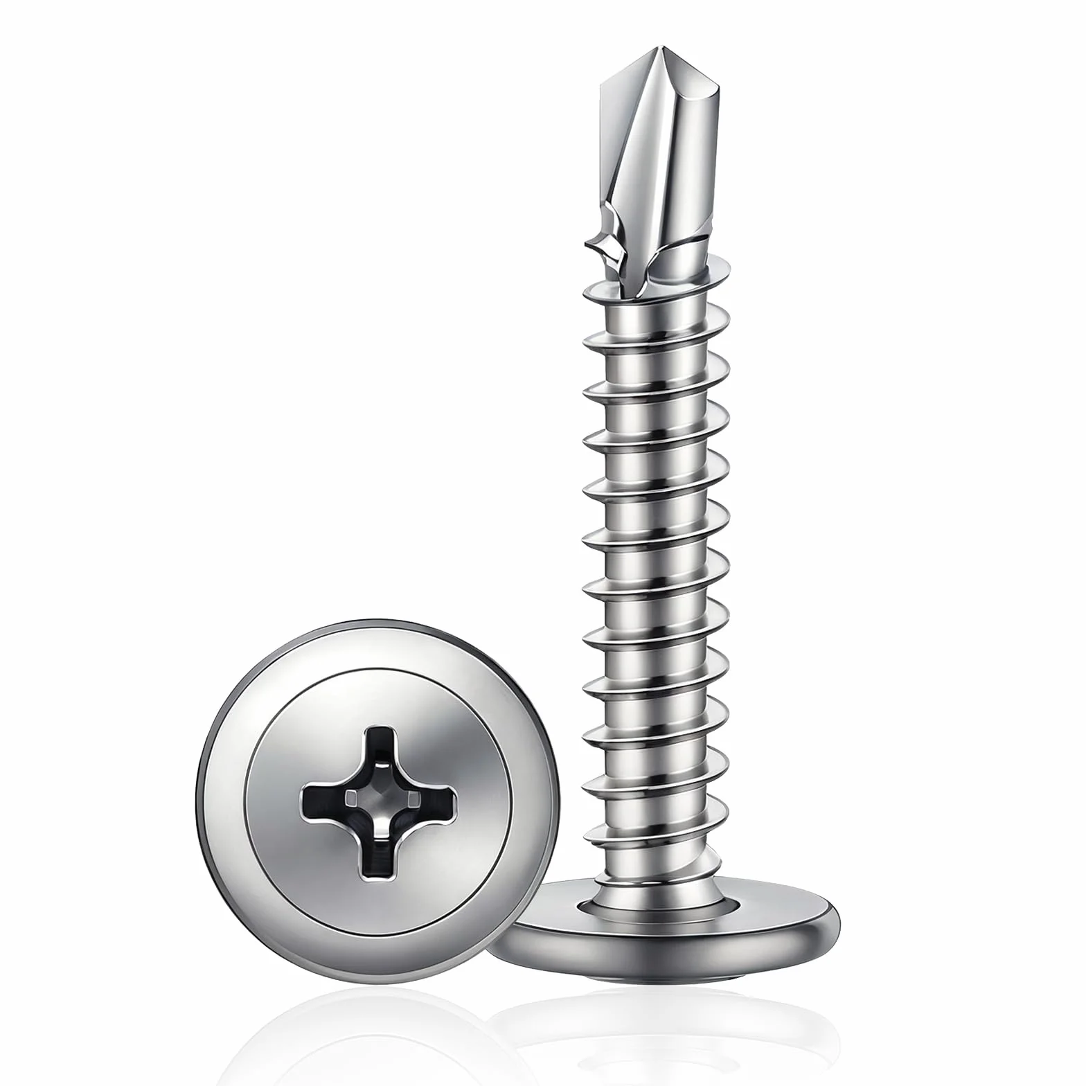 150 sztuk wkrętów samogwintujących ze stali nierdzewnej, M4,8 x 25 mm, wkręty samogwintujące, ze stali nierdzewnej, wkręty samowiercące