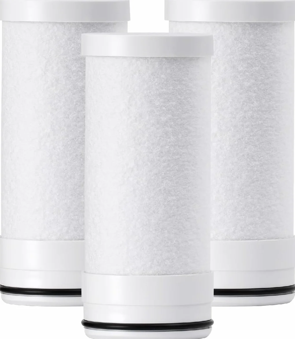 Waterdrop WD-FF-03A Wymienny Filtr do WD-FC-06 Kranu, Redukuje 94.42% Chloru, Złego Smaku i Więcej, Trwałość do 9 Miesięcy (Pakiet 3 Sztuk)