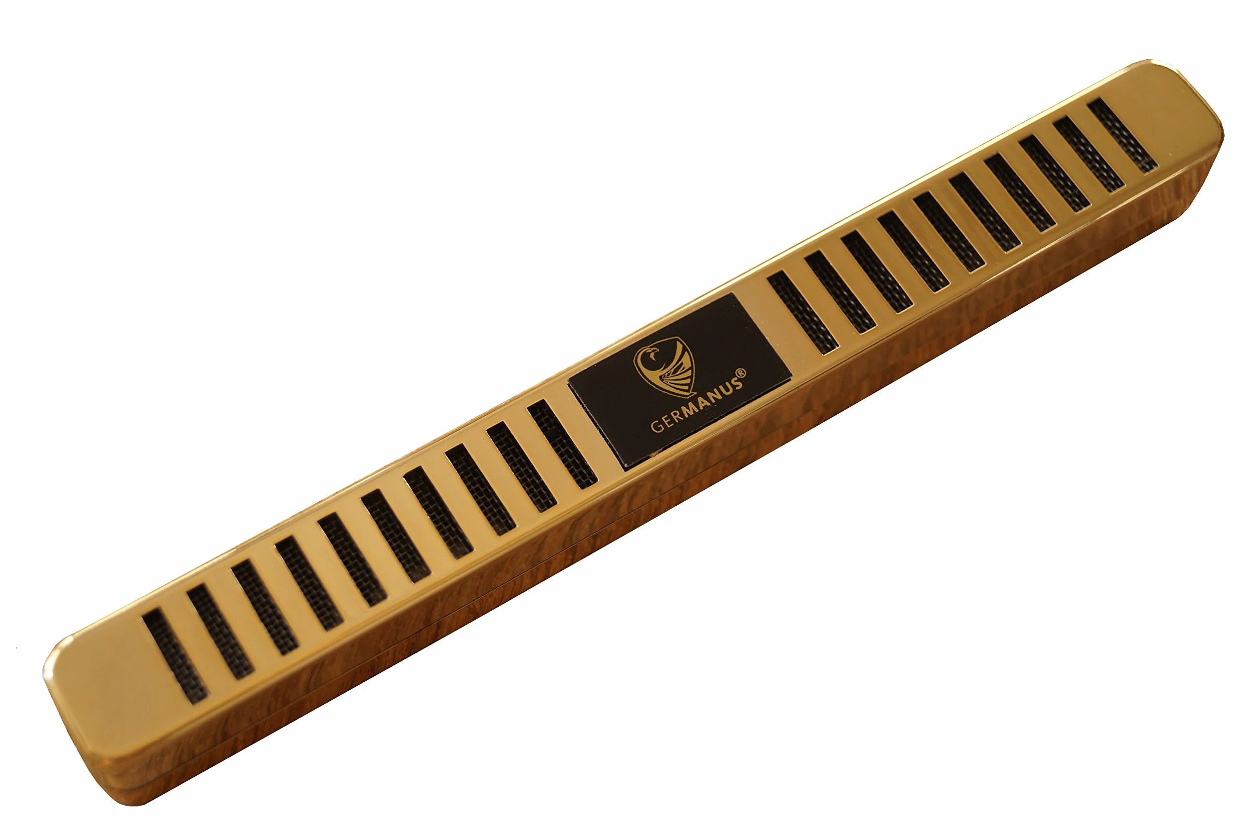 GERMANUS Humidor Nawilżacz do cygar złoty z kryształkami