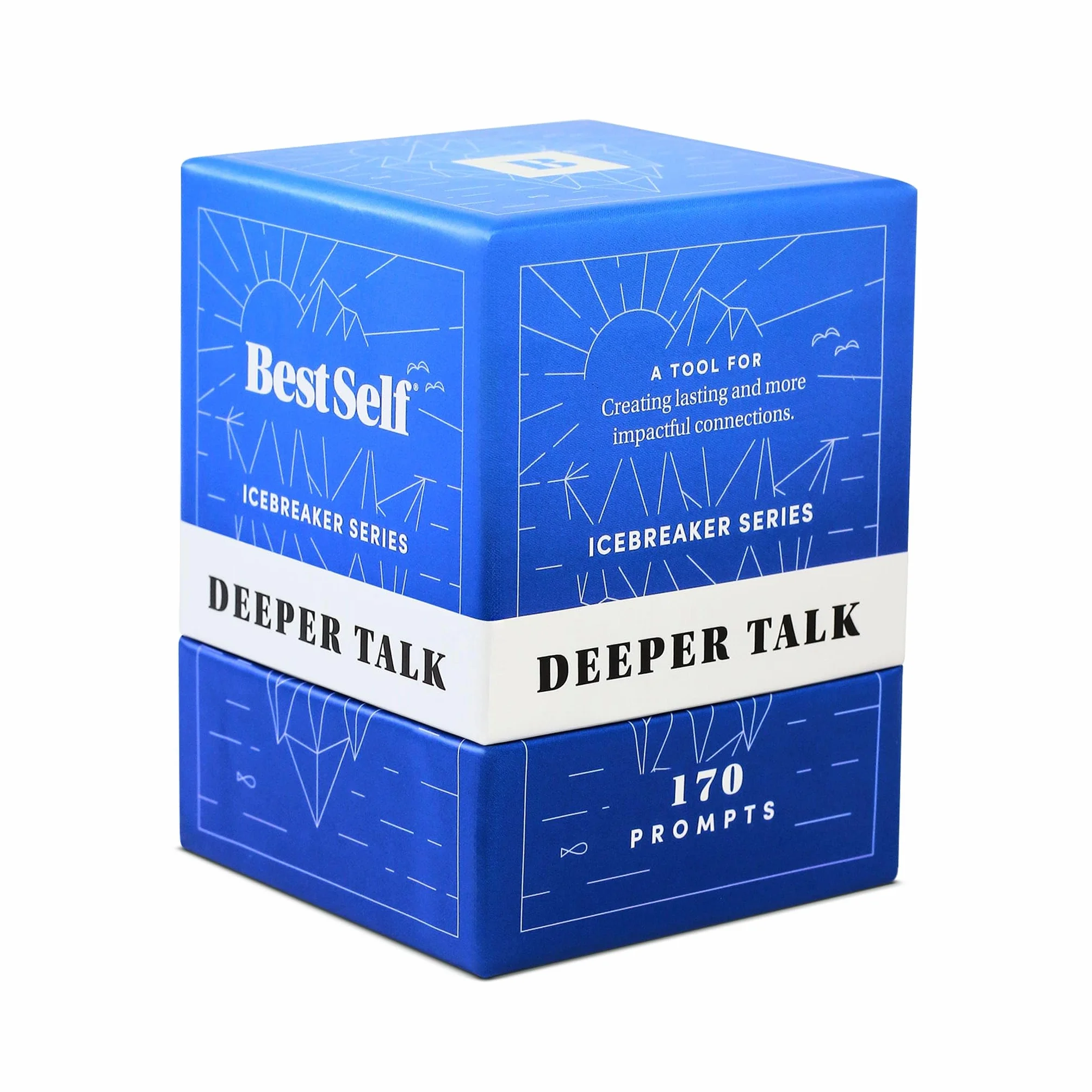 BestSelf Conversation Starter DeepTalk Deck – 150 podpowiedzi, narzędzie do nawiązywania i wzmacniania relacji