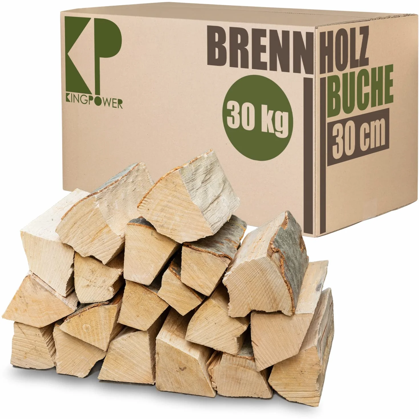 Drewno opałowe Buk 30 cm 30 kg do kominka pieca Kingpower
